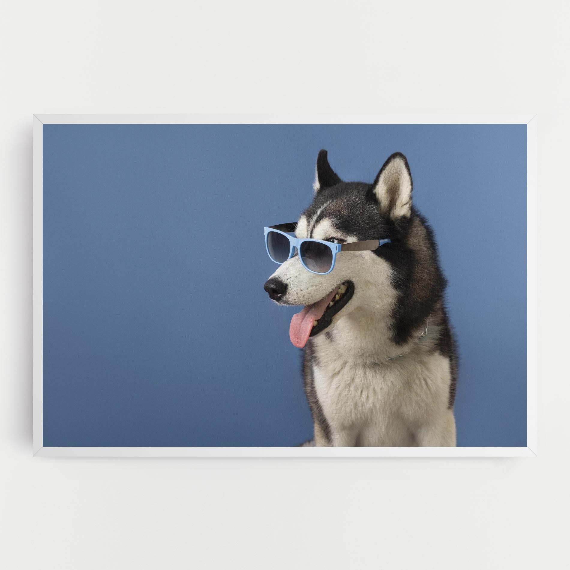 Blue Glasses Dog mockup 0