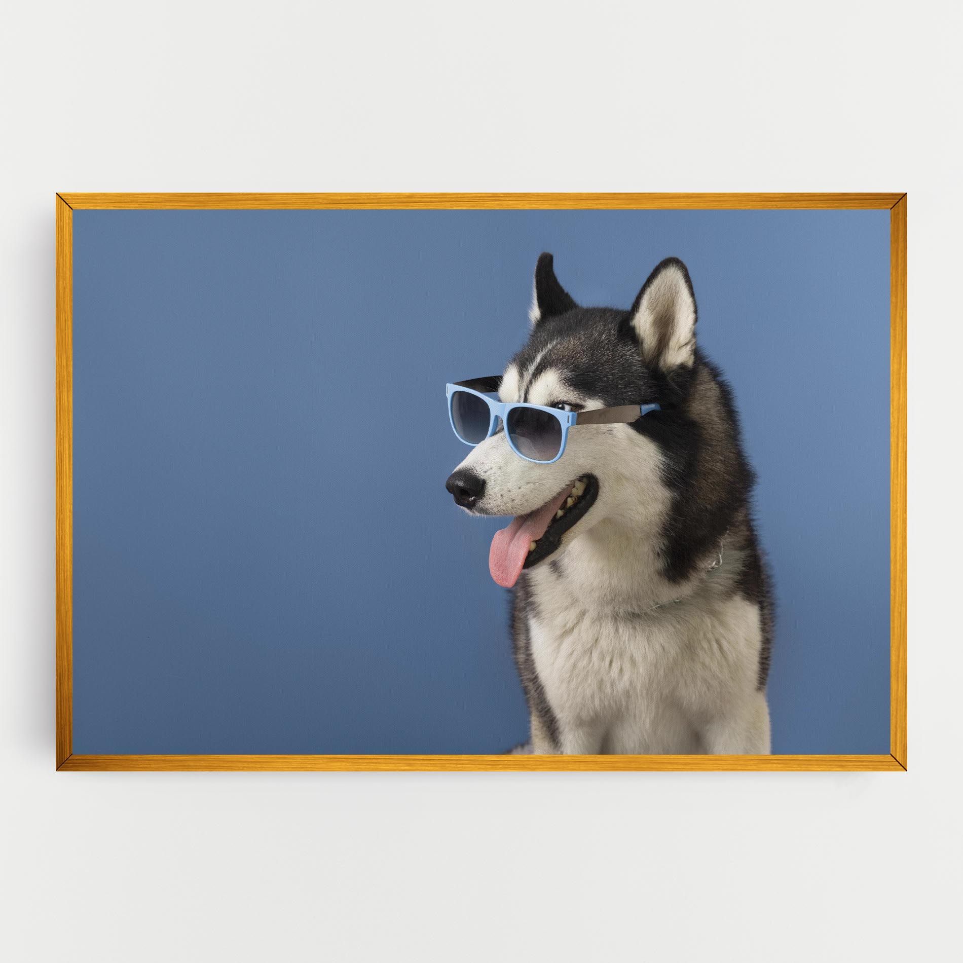Blue Glasses Dog mockup 0