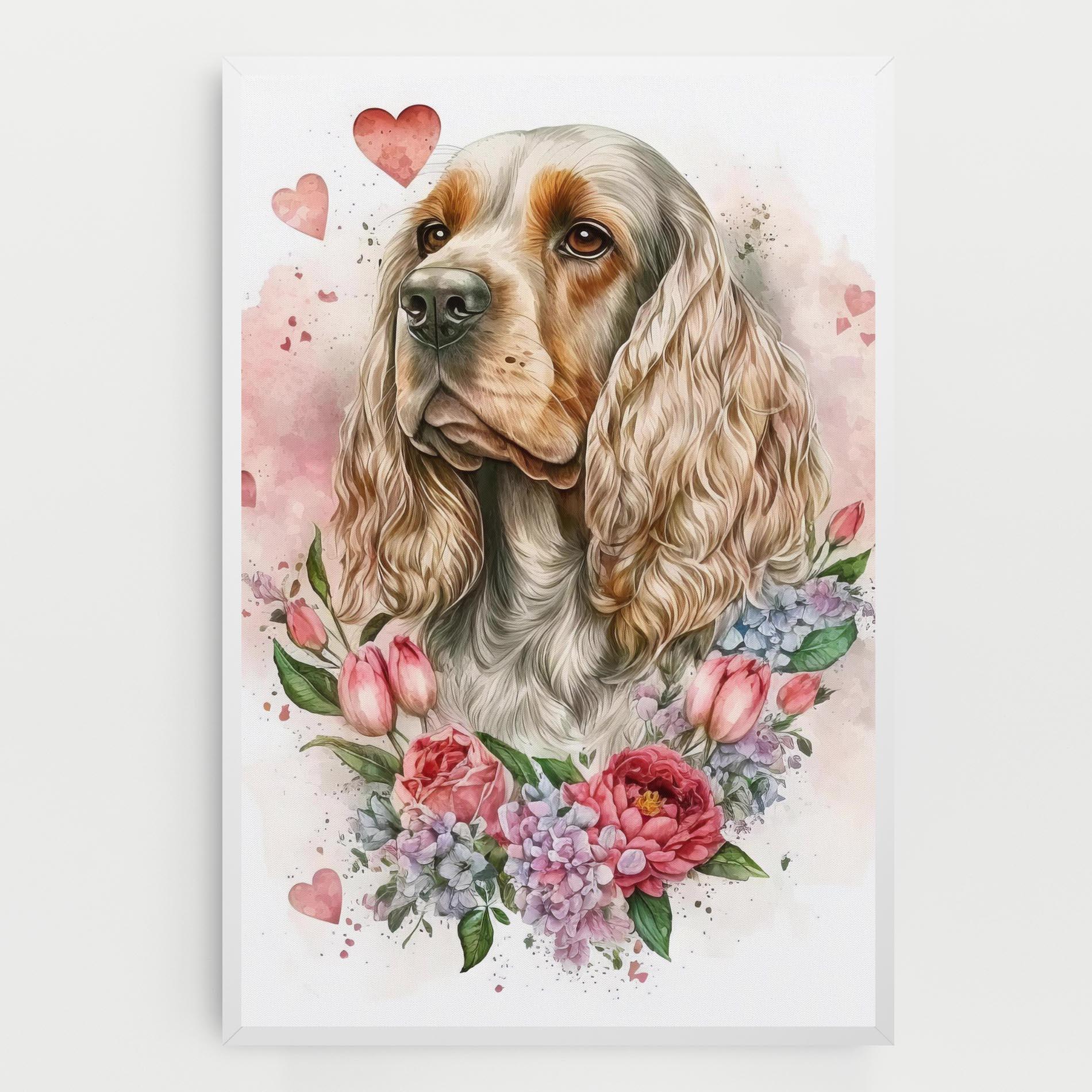 Картина на платно Cute Little Cocker mockup 0