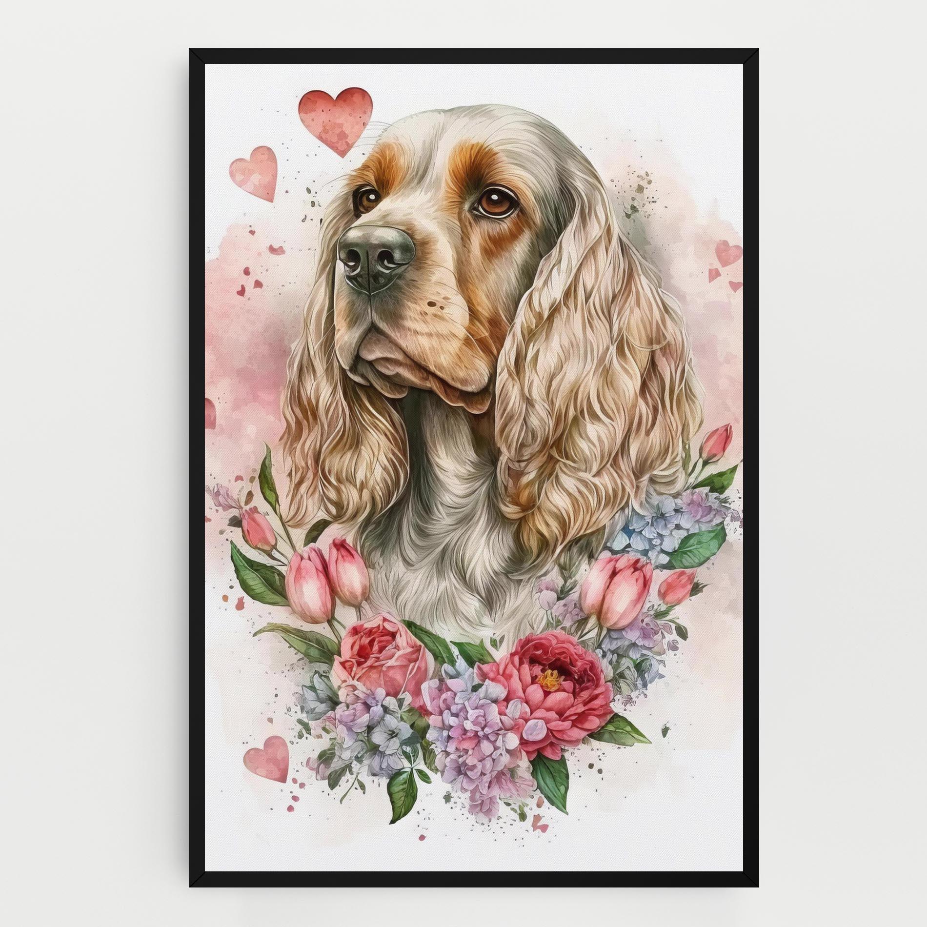 Картина на платно Cute Little Cocker mockup 0