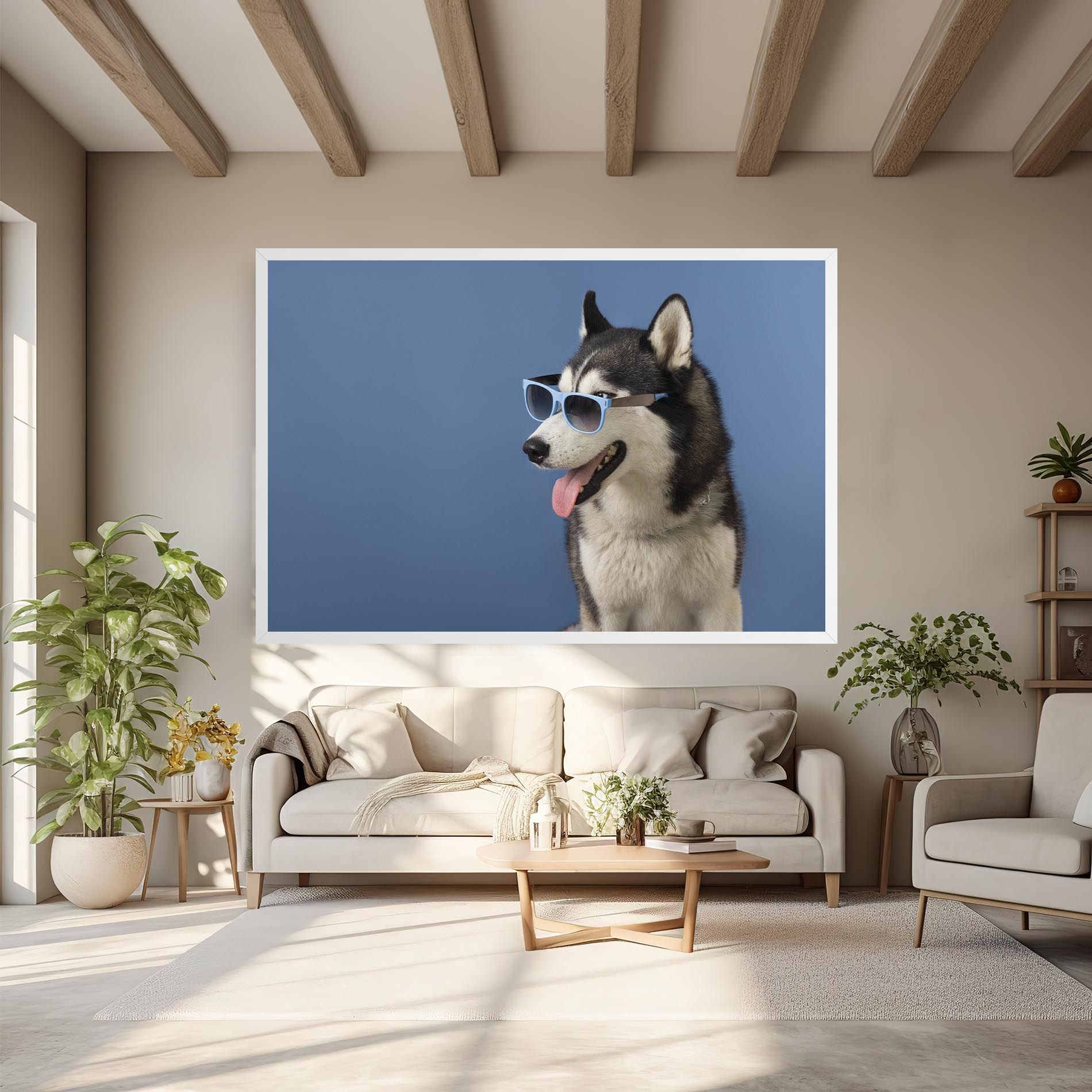Blue Glasses Dog mockup 6