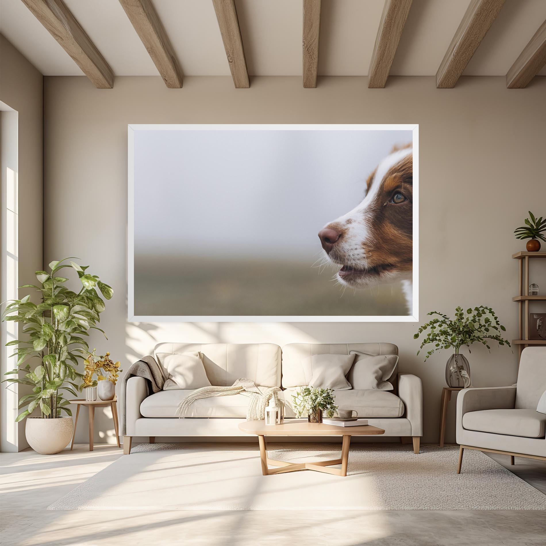 Картина на платно Brown White Dog mockup 6