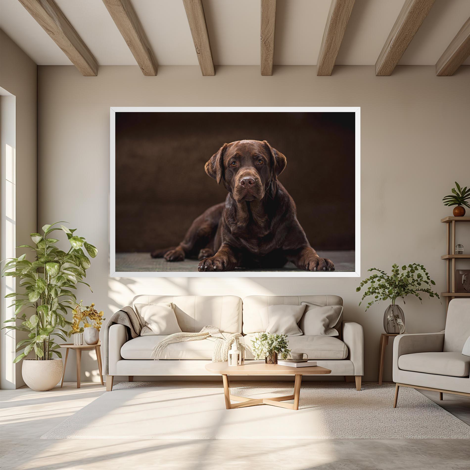 Картина на платно Cute Brown Labrador mockup 6