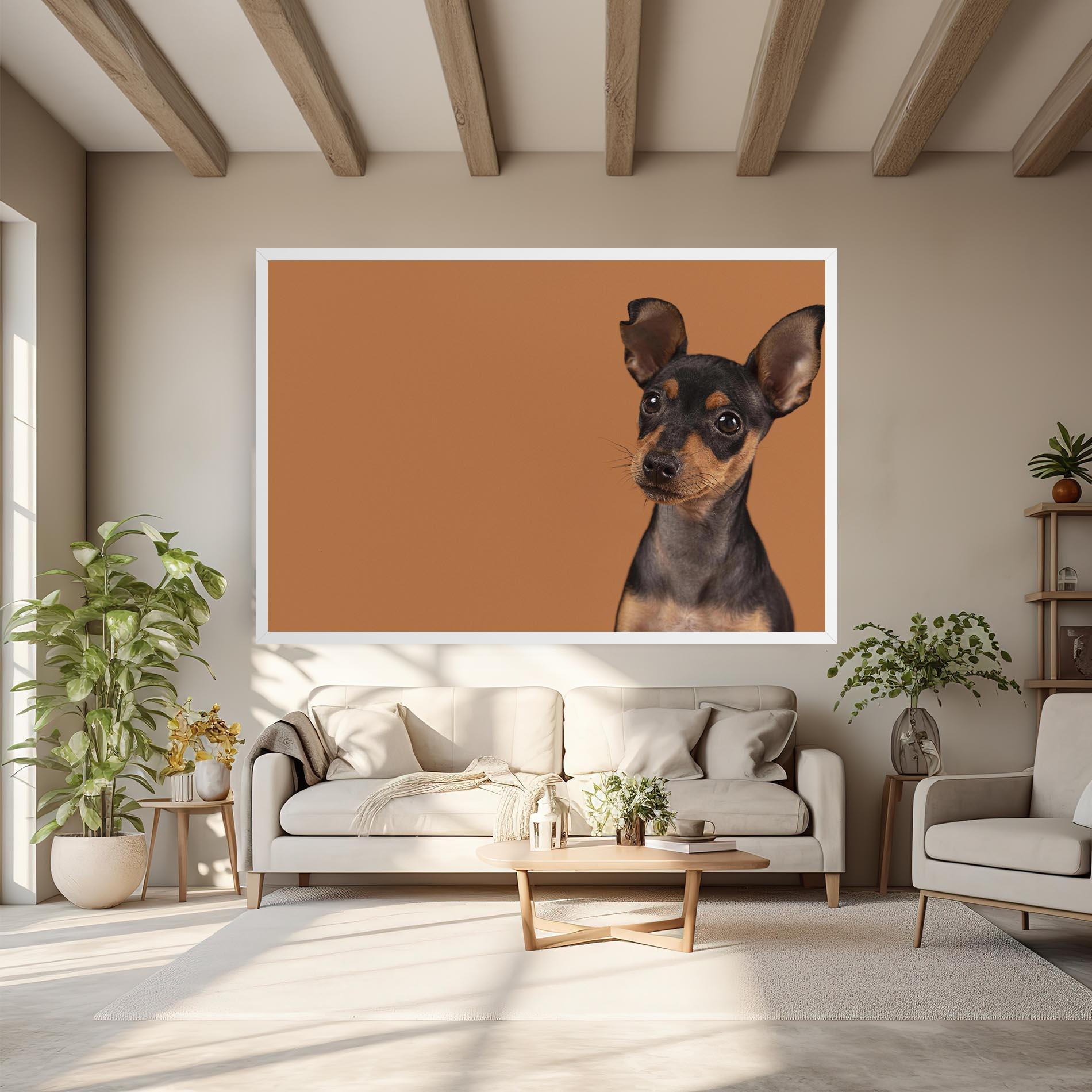 Картина на платно Cute Dog Portrait mockup 6