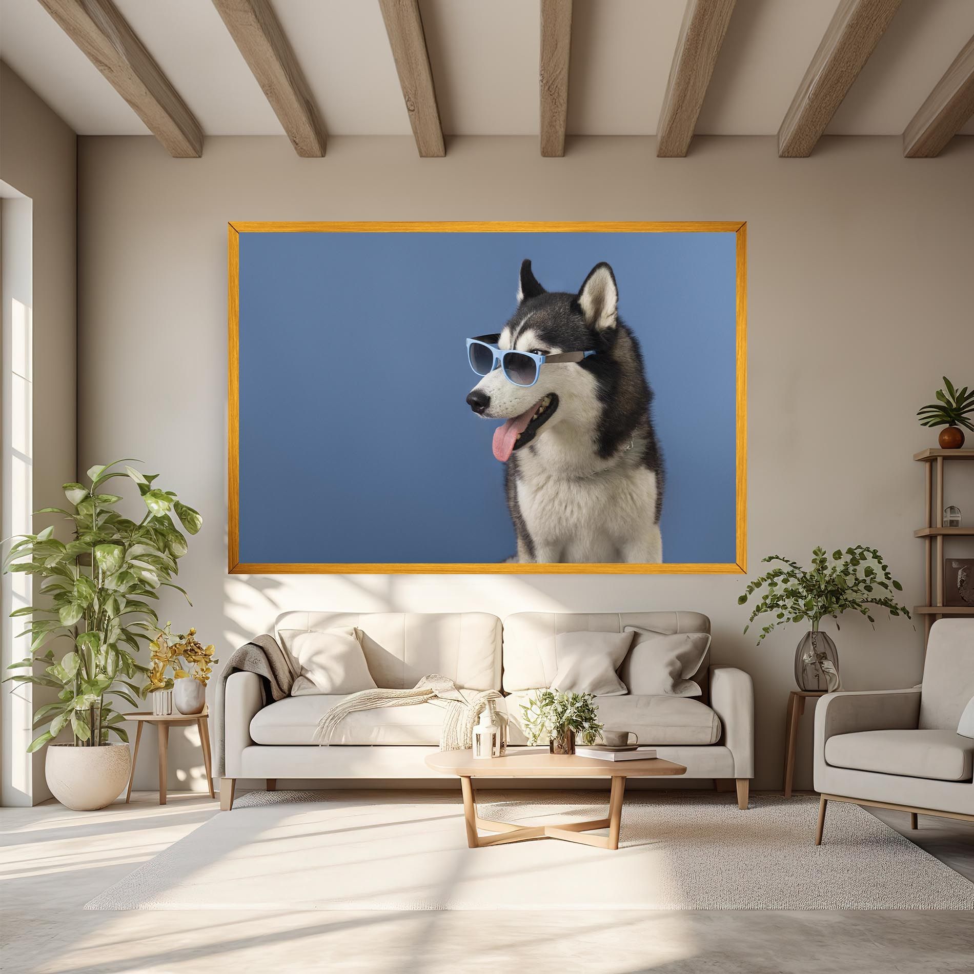 Blue Glasses Dog mockup 6