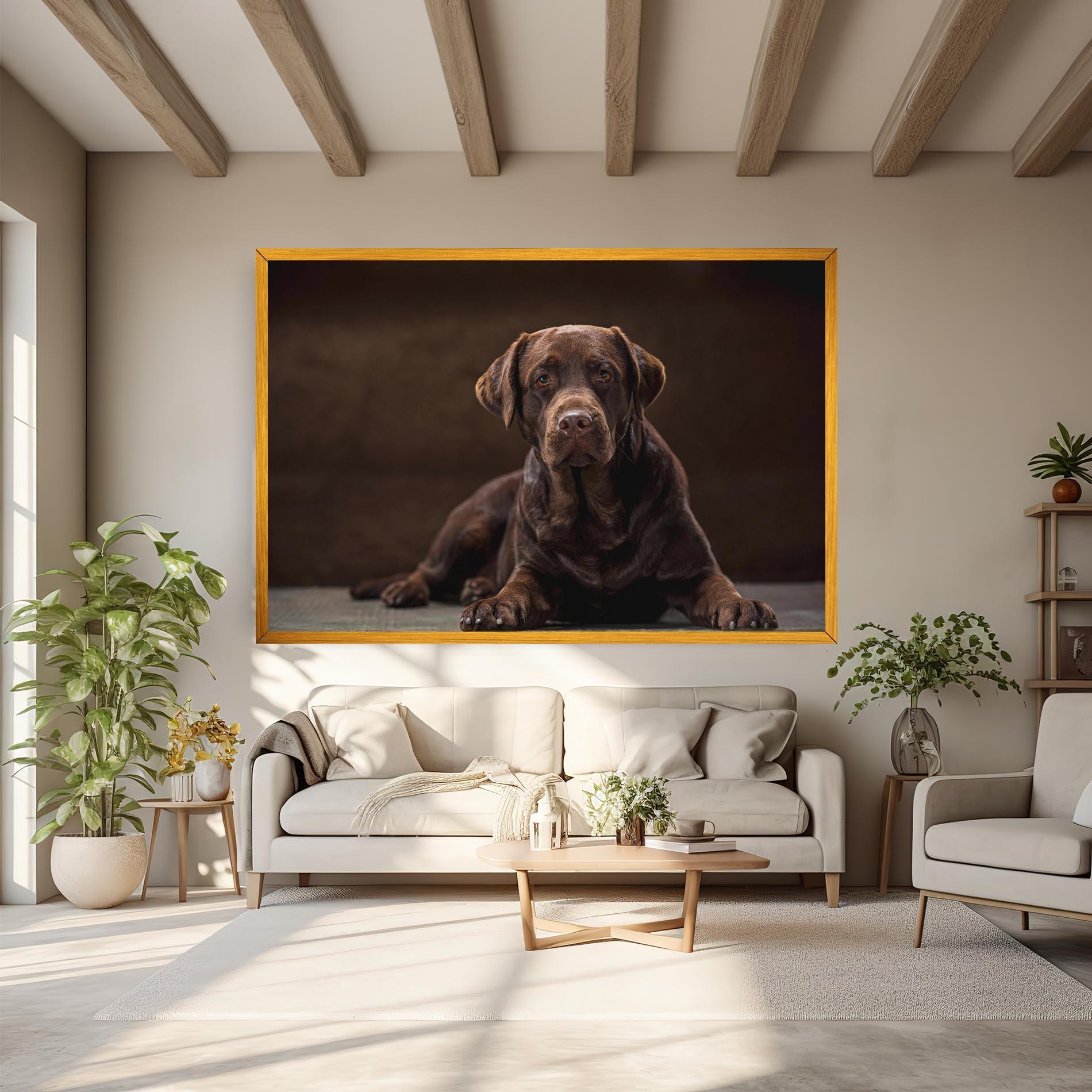 Картина на платно Cute Brown Labrador mockup 6