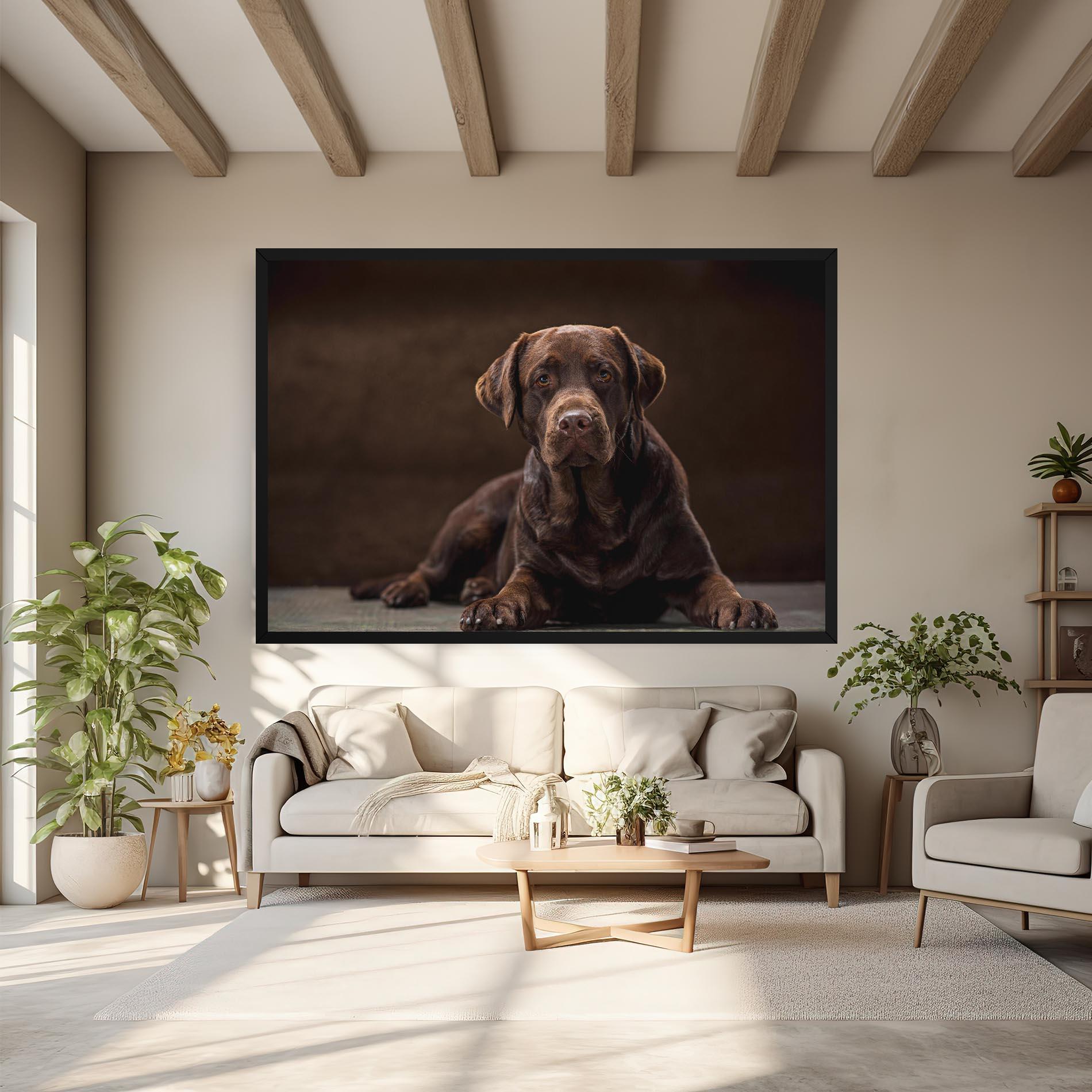 Картина на платно Cute Brown Labrador mockup 6