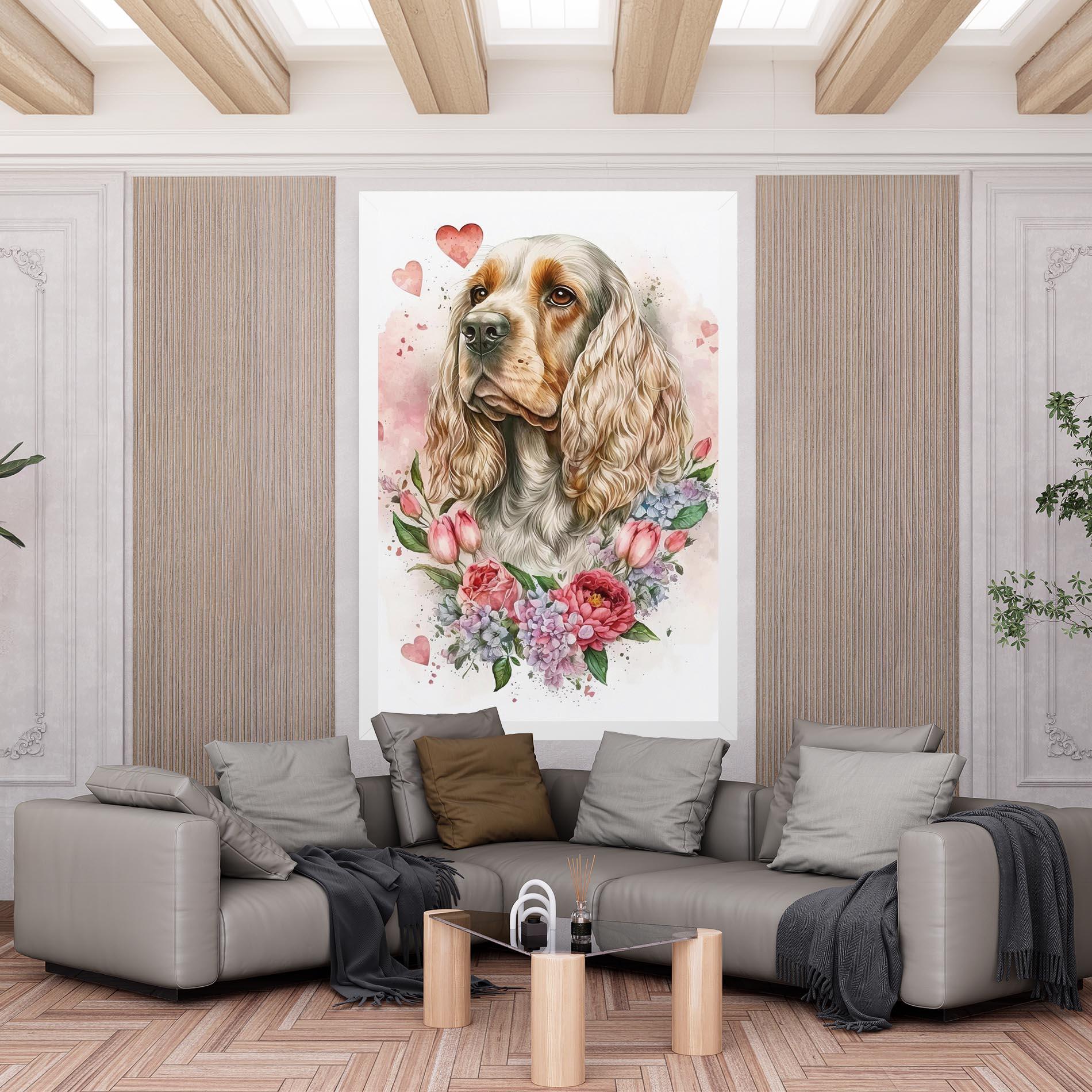 Картина на платно Cute Little Cocker mockup 6