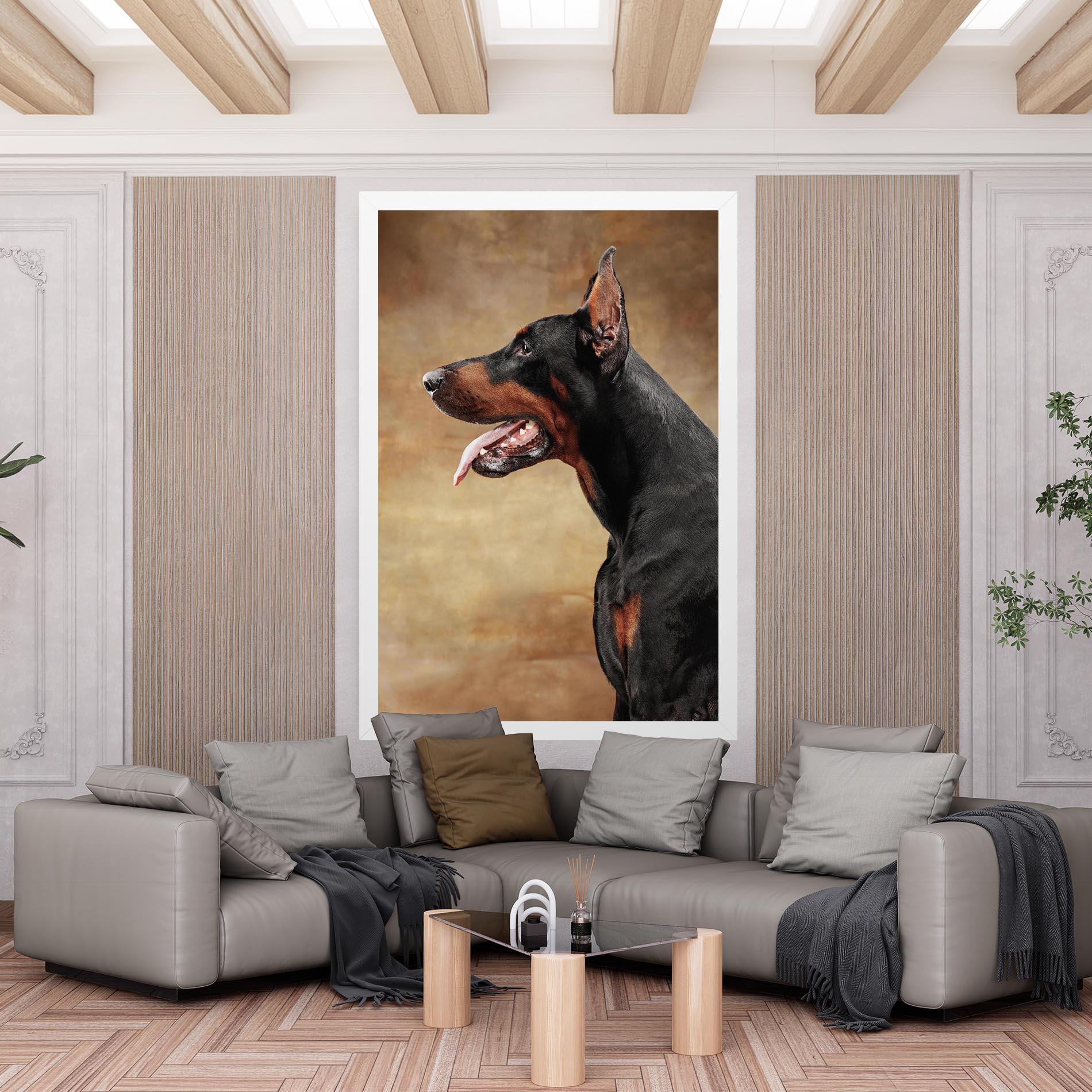 Картина на платно Doberman Pinscher mockup 6