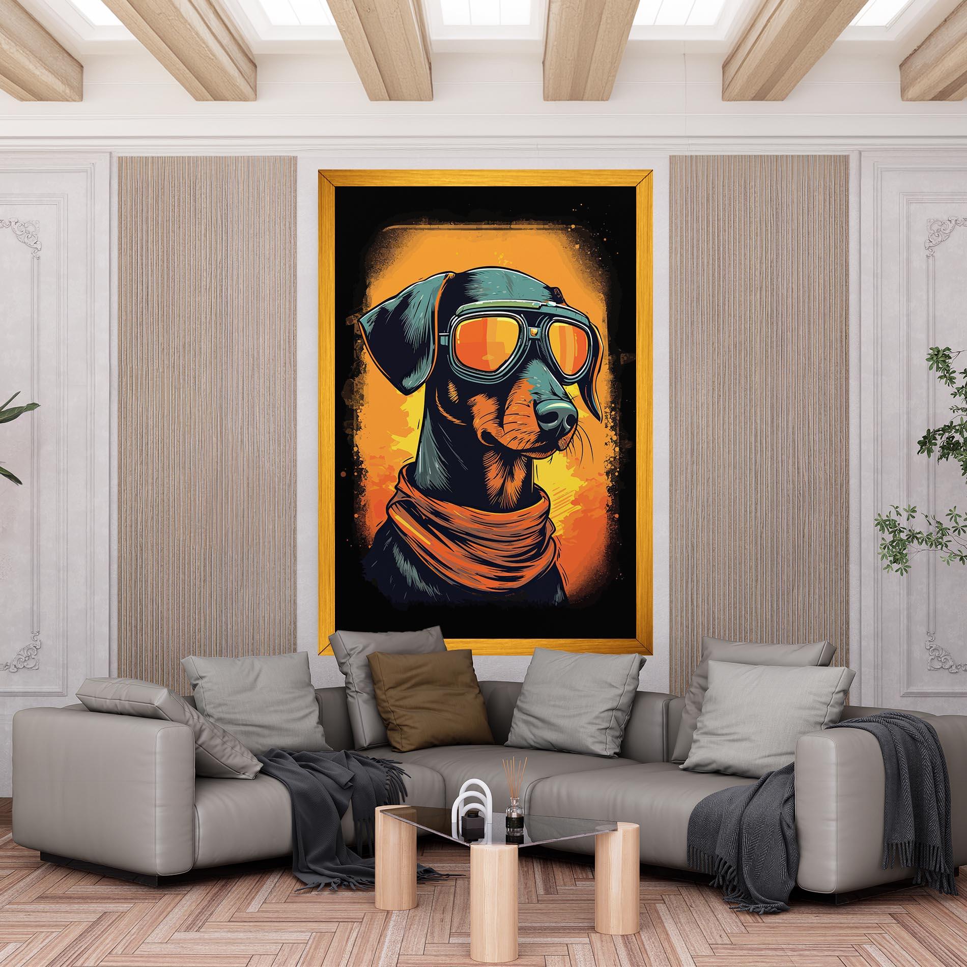 Картина на платно Cool Dog mockup 6