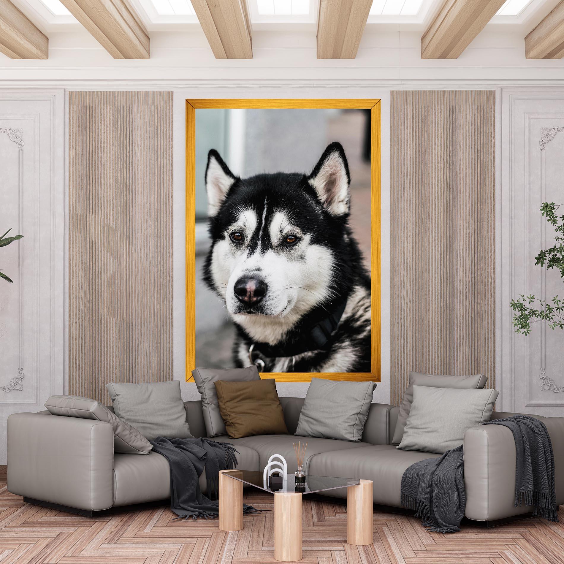 Картина на платно Husky Dog mockup 6