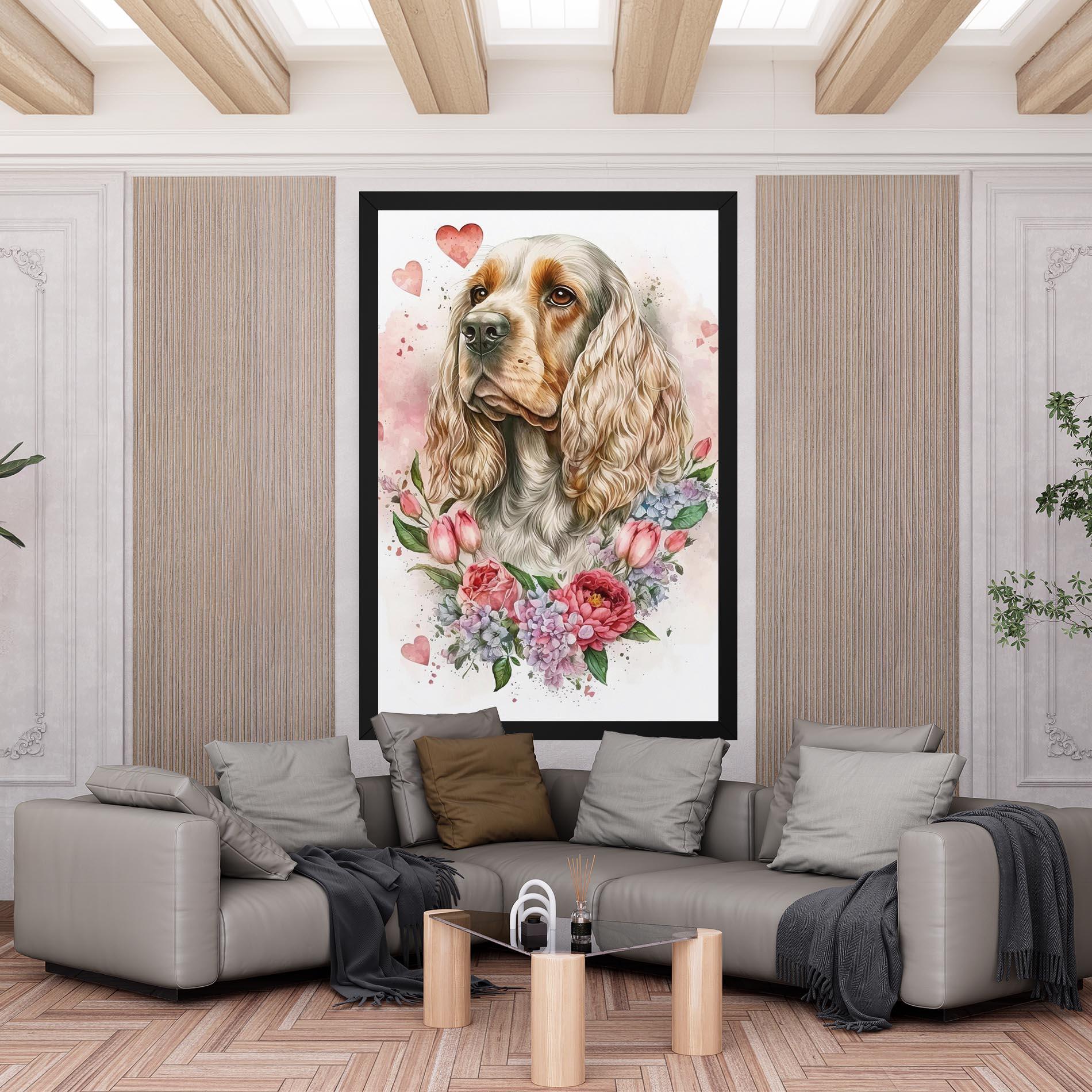 Картина на платно Cute Little Cocker mockup 6