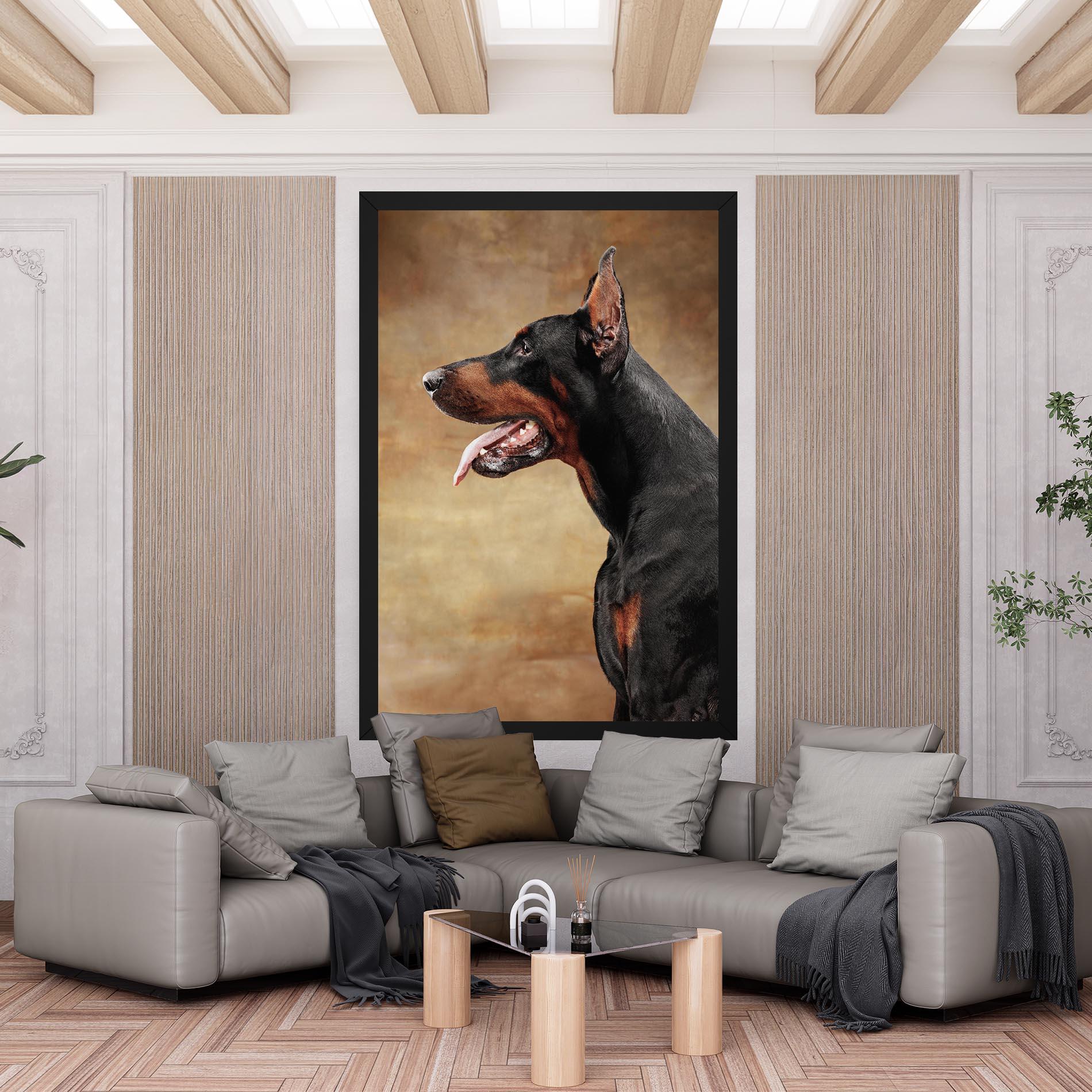 Картина на платно Doberman Pinscher mockup 6
