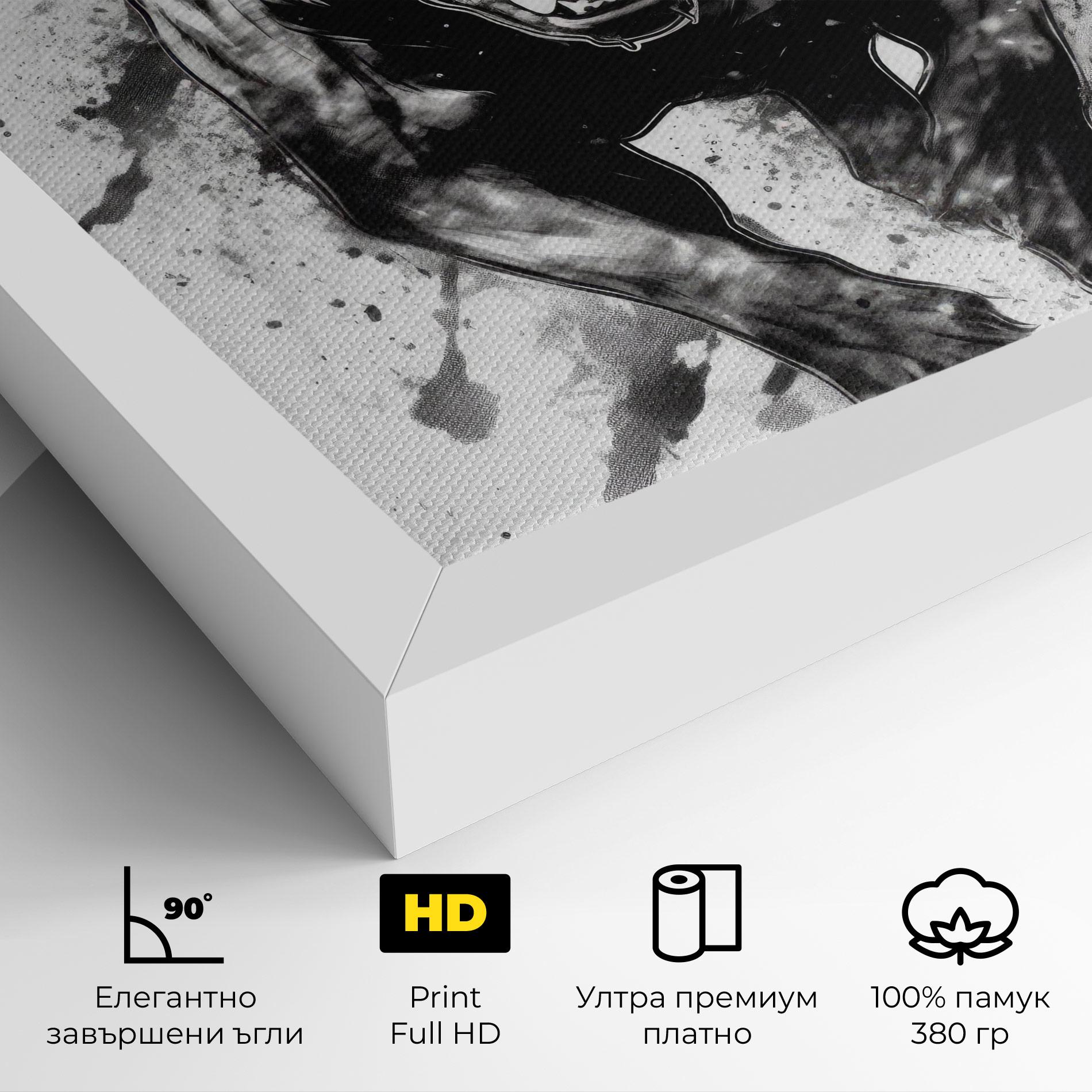 Картина на платно Angry Dog Jump mockup 4