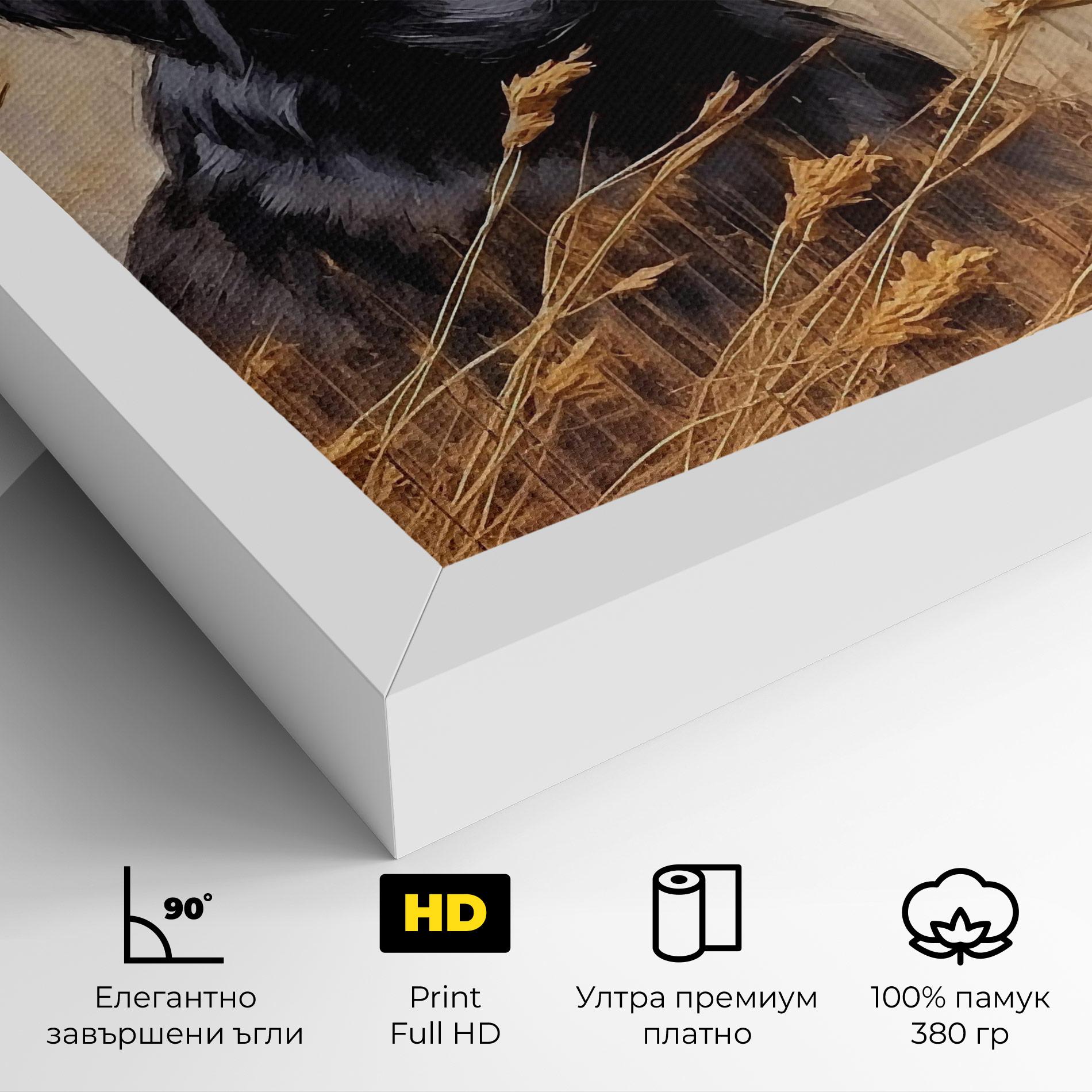 Картина на платно Black Dog Art mockup 4
