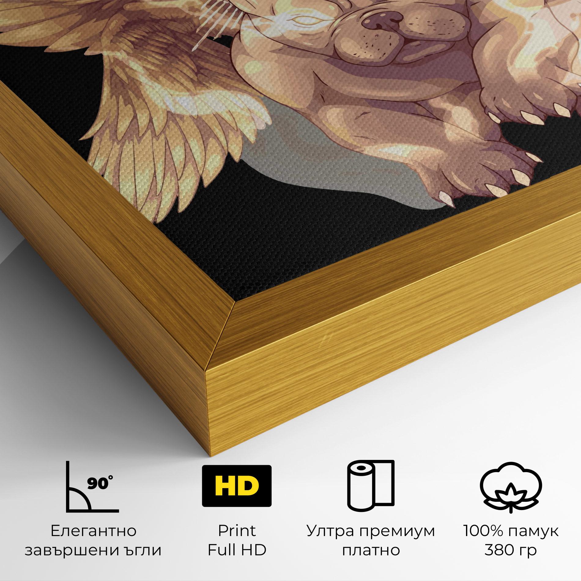 Картина на платно Angel Dog mockup 4