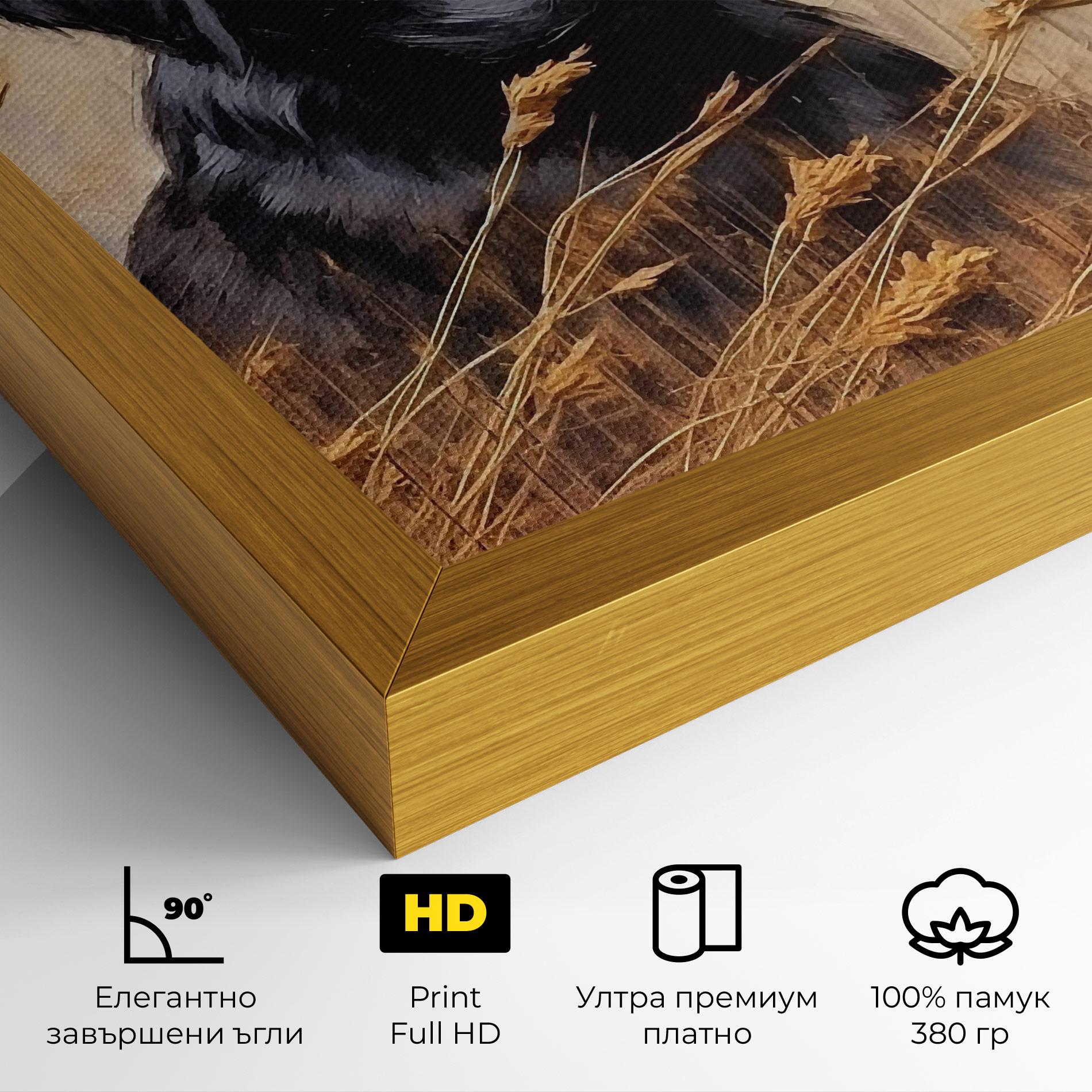 Картина на платно Black Dog Art mockup 4