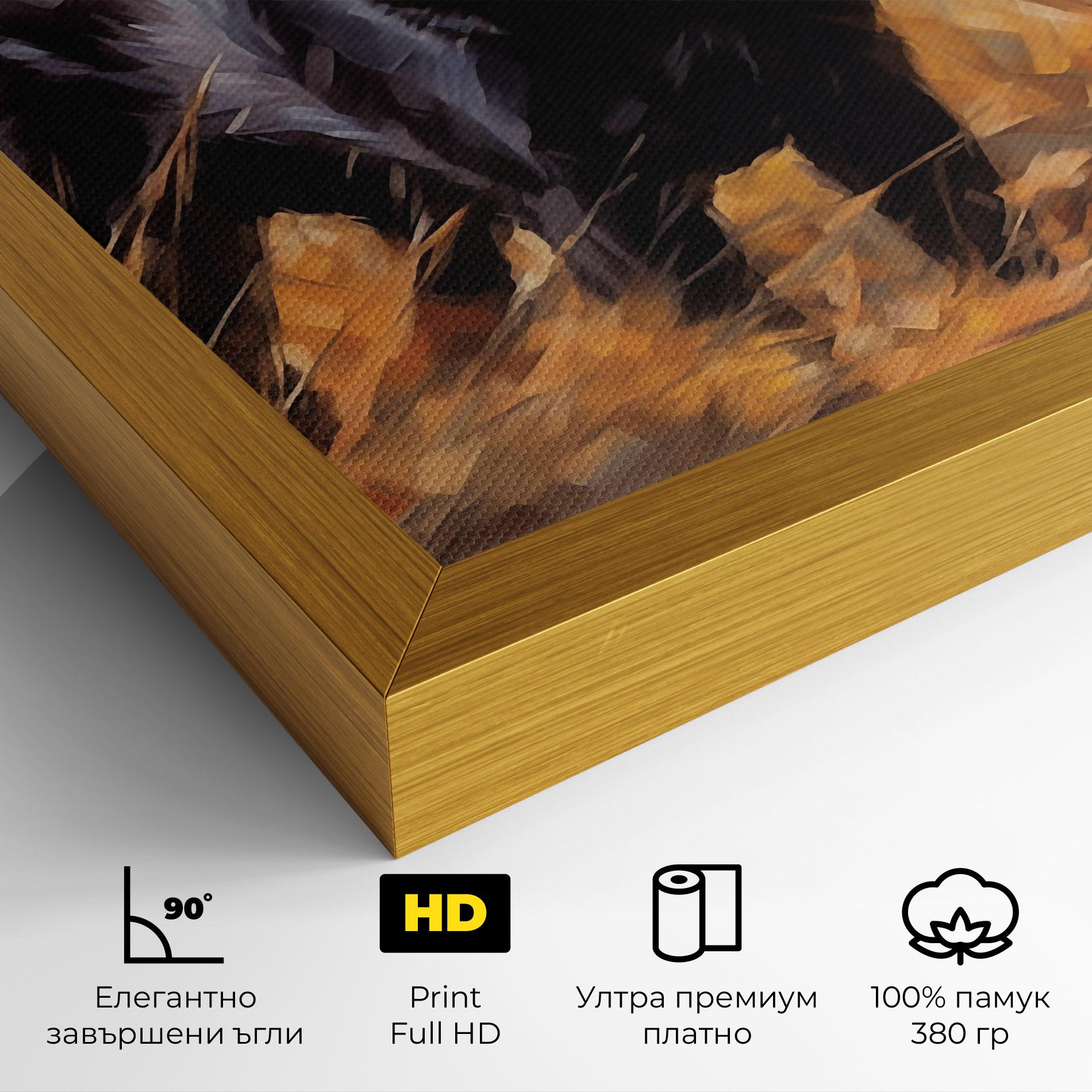Картина на платно Black Pretty Dog mockup 4