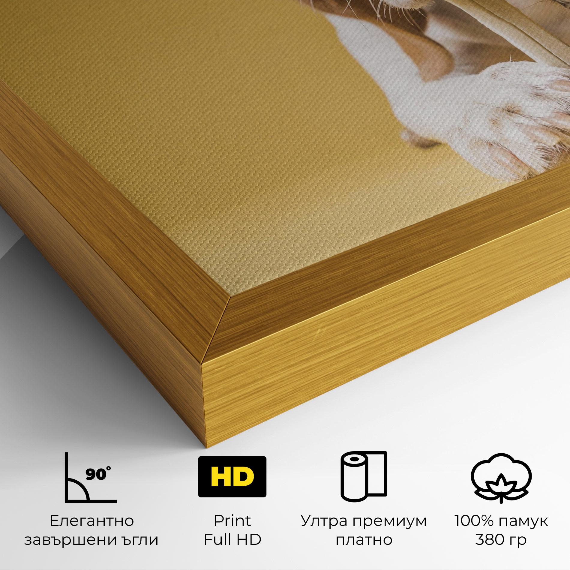 Картина на платно Dog Eating Bone mockup 4