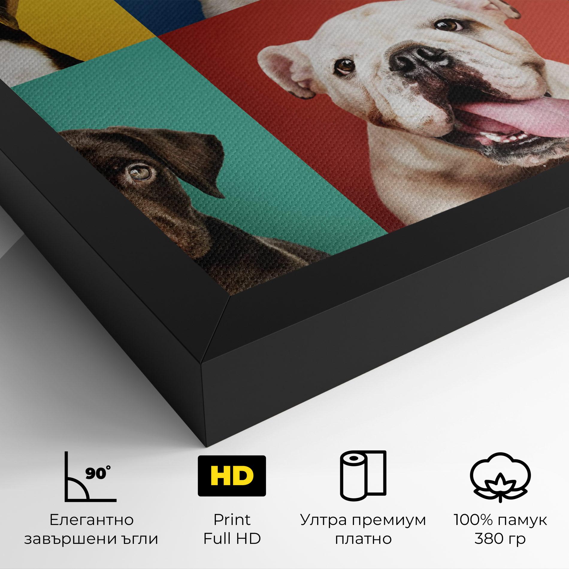 Картина на платно Adorable Puppies Mix mockup 4