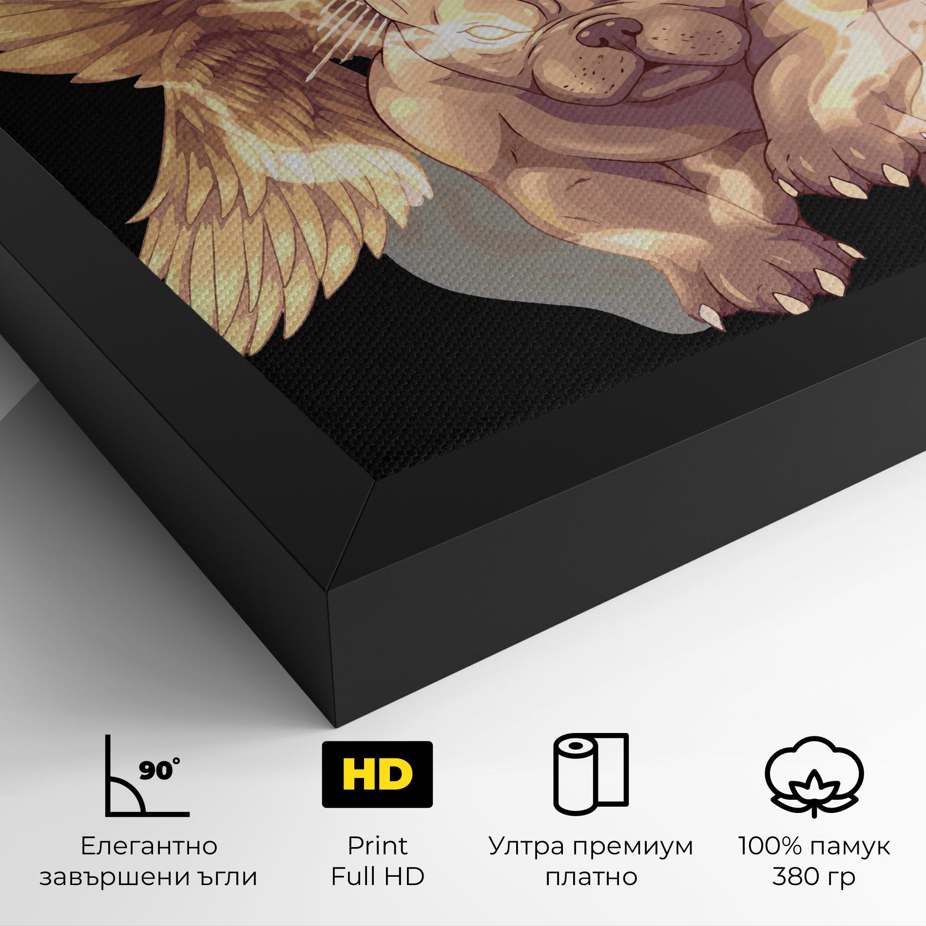 Картина на платно Angel Dog mockup 4