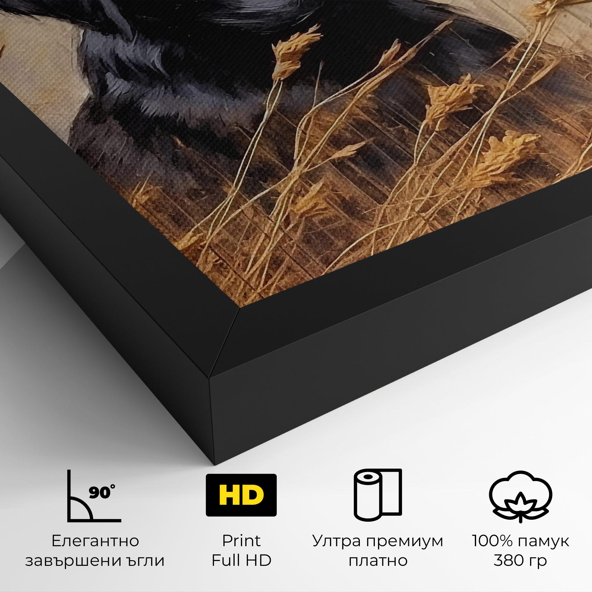 Картина на платно Black Dog Art mockup 4