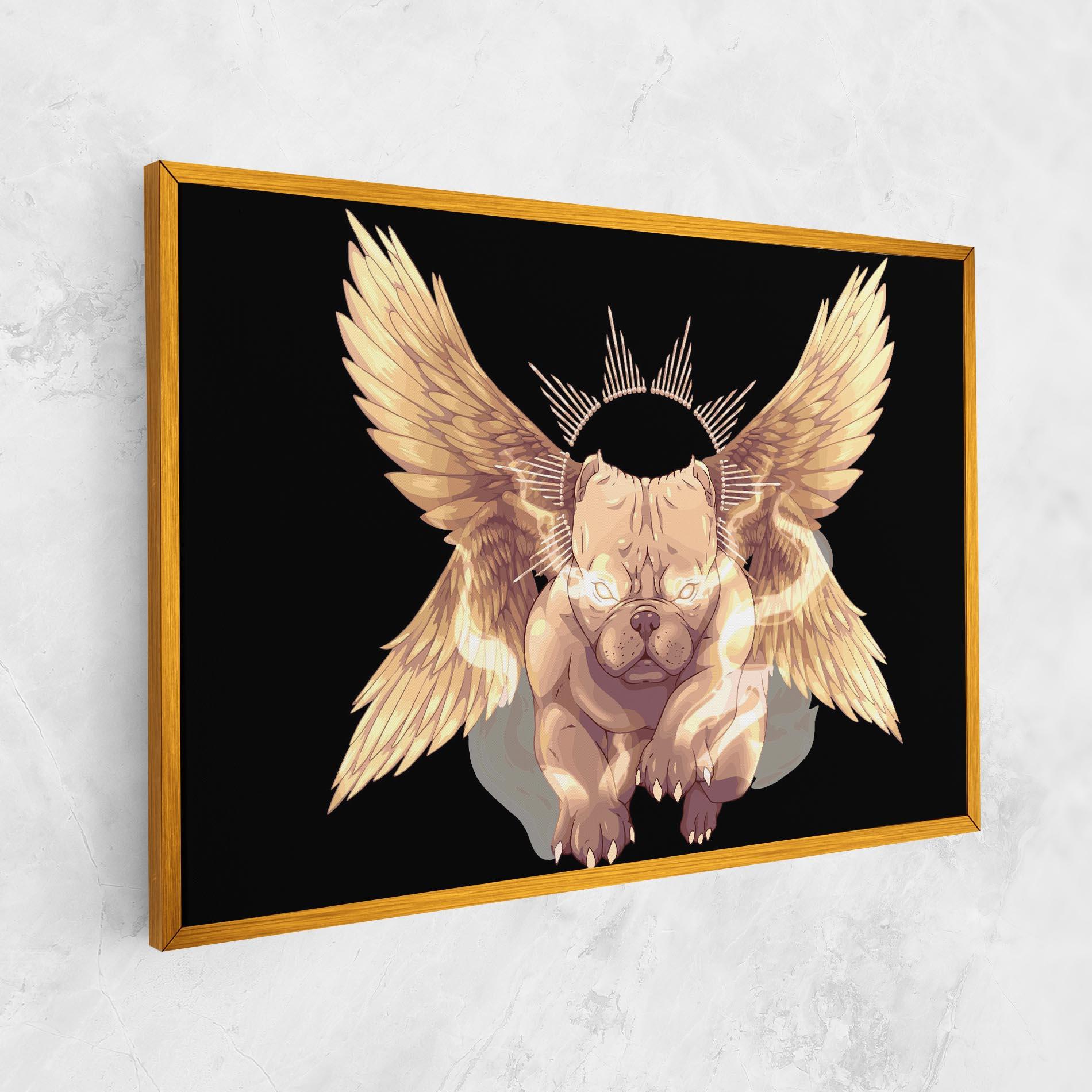 Картина на платно Angel Dog mockup 1