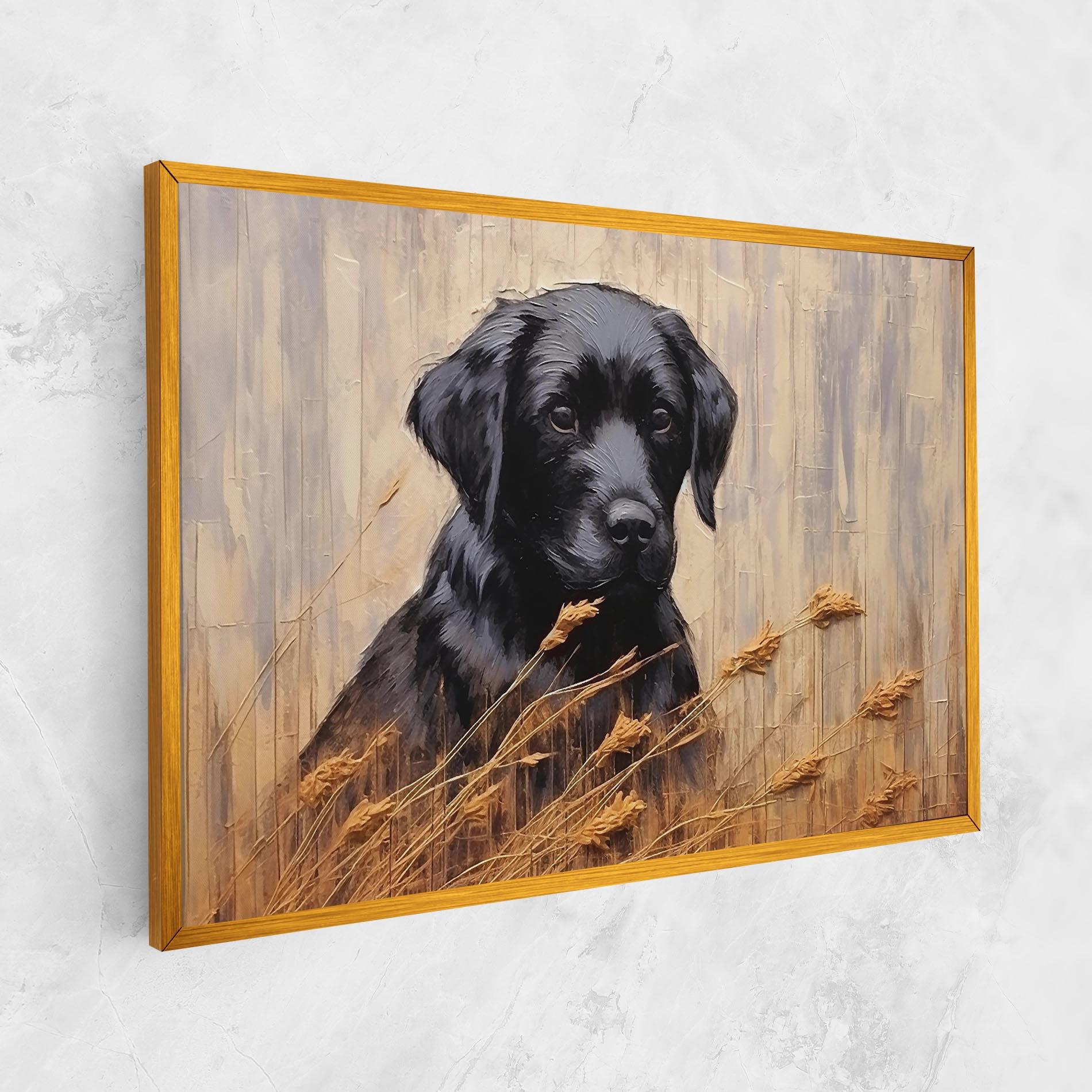 Картина на платно Black Dog Art mockup 1