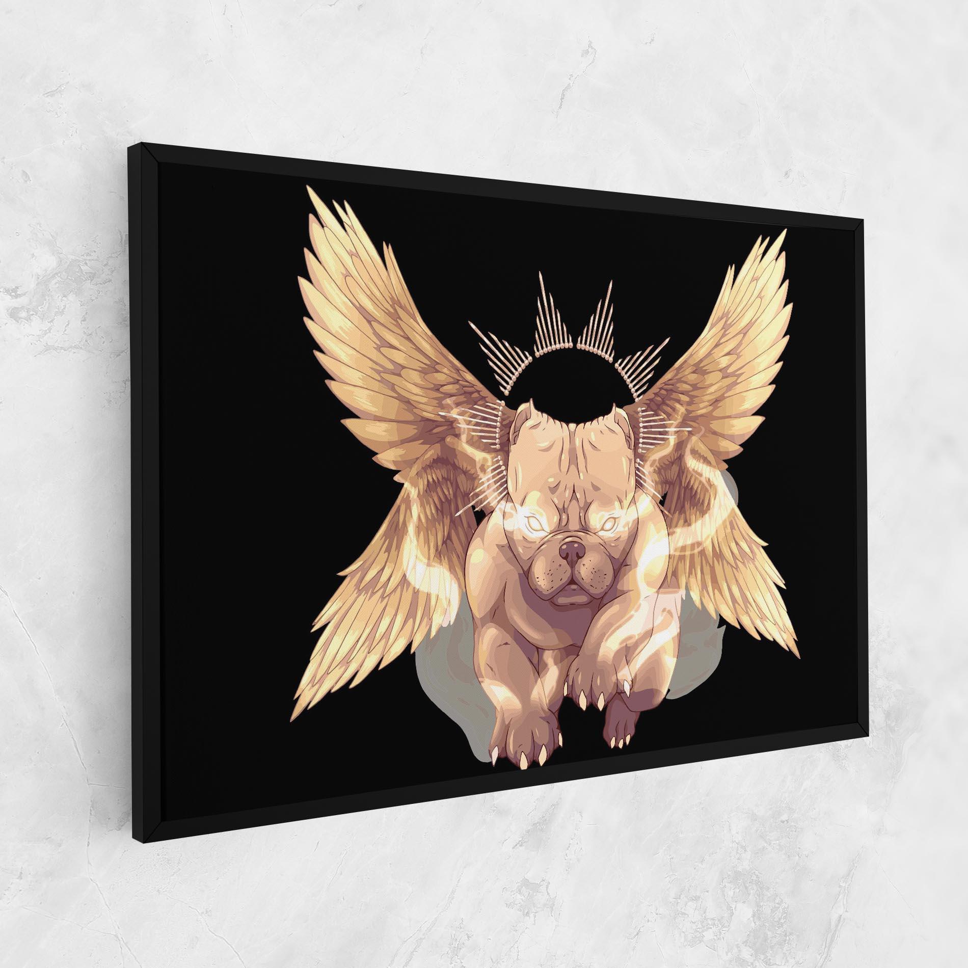 Картина на платно Angel Dog mockup 1