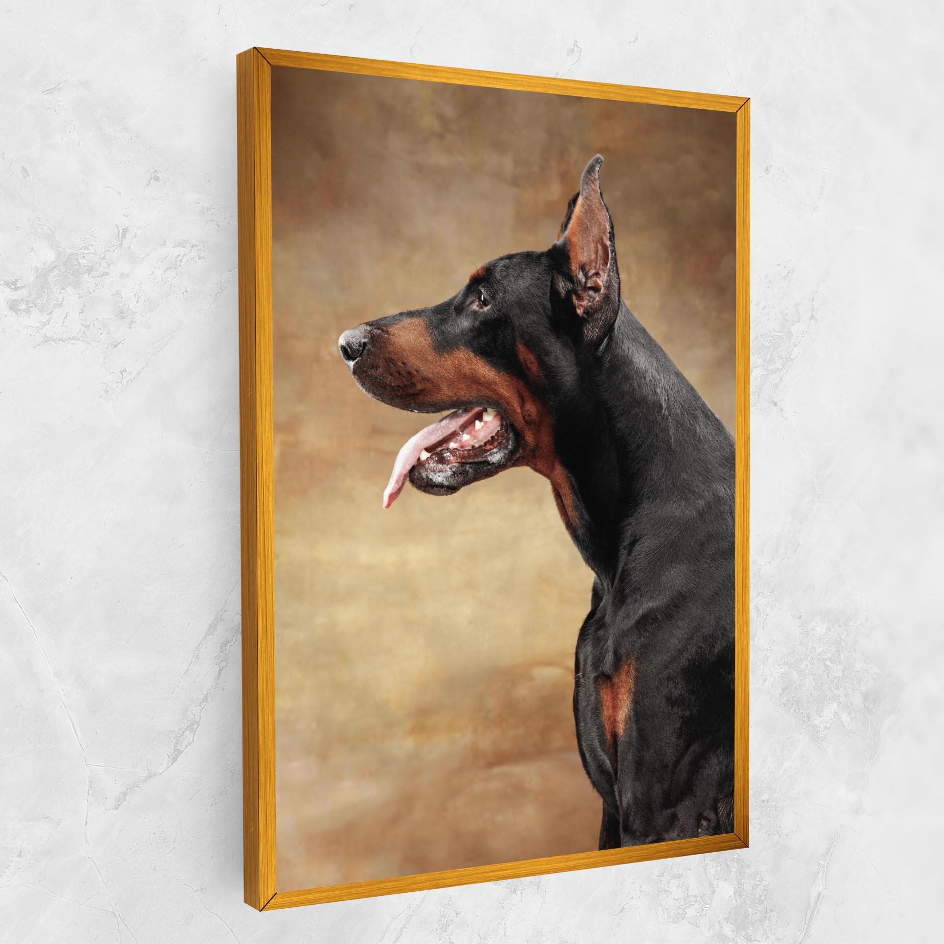 Картина на платно Doberman Pinscher mockup 1
