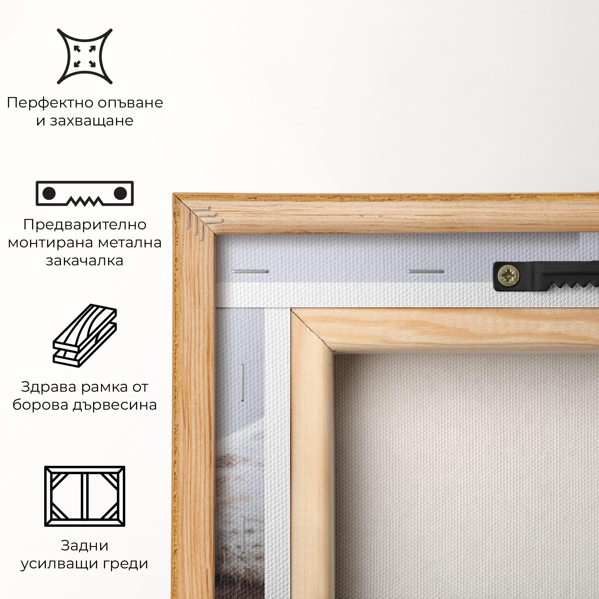 Картина на платно Brown White Dog mockup 5