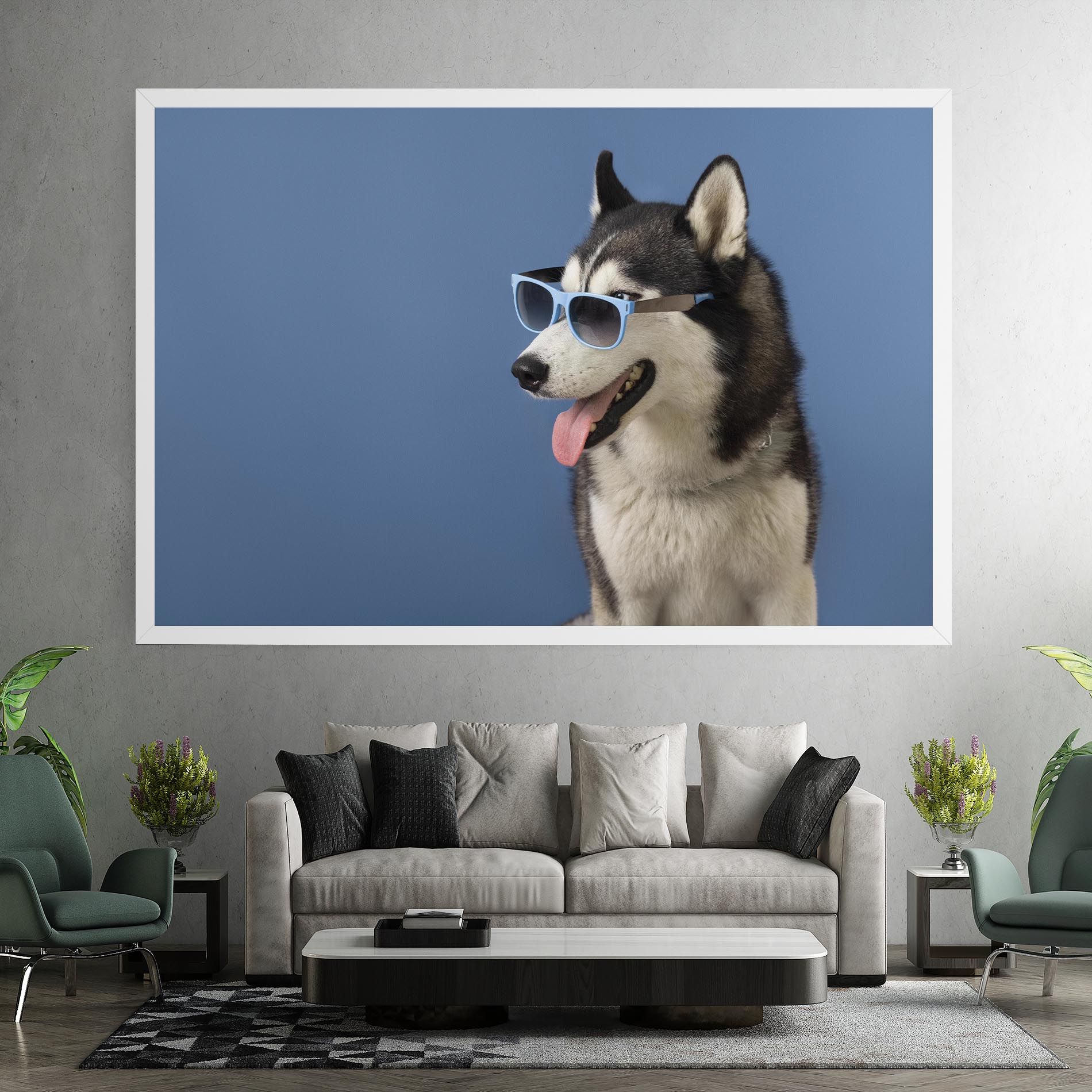 Blue Glasses Dog mockup 7