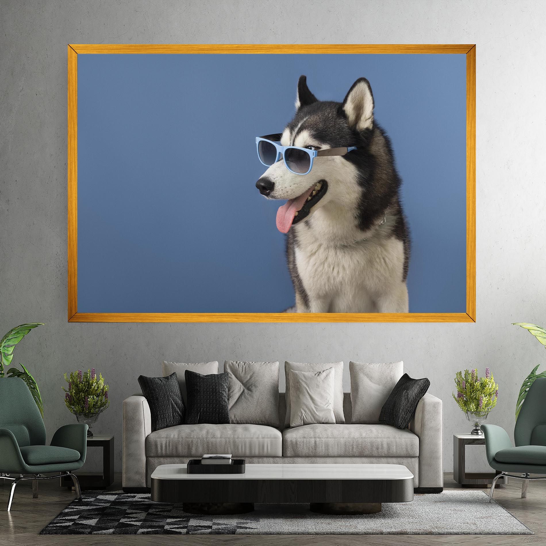Blue Glasses Dog mockup 7