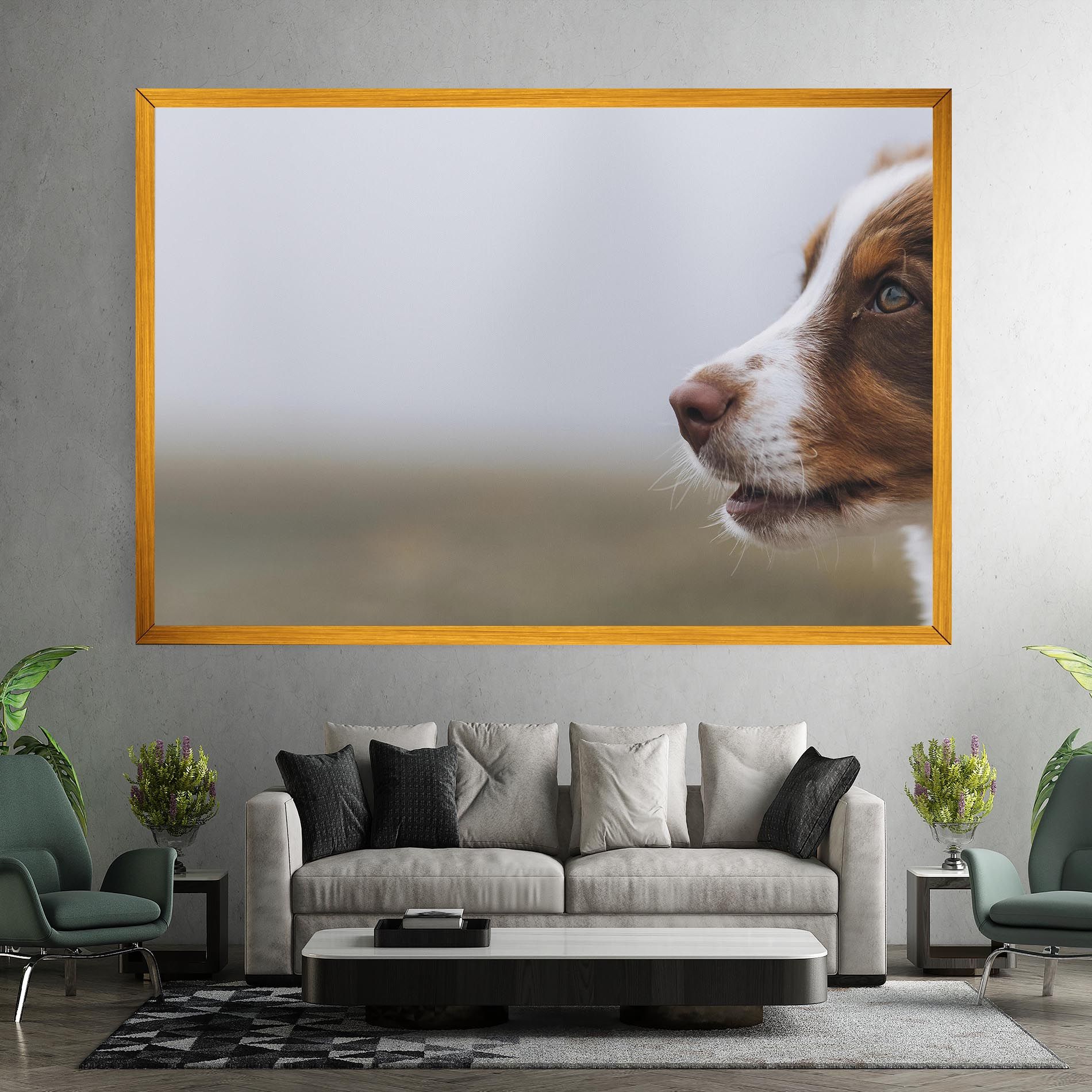 Brown White Dog mockup 7