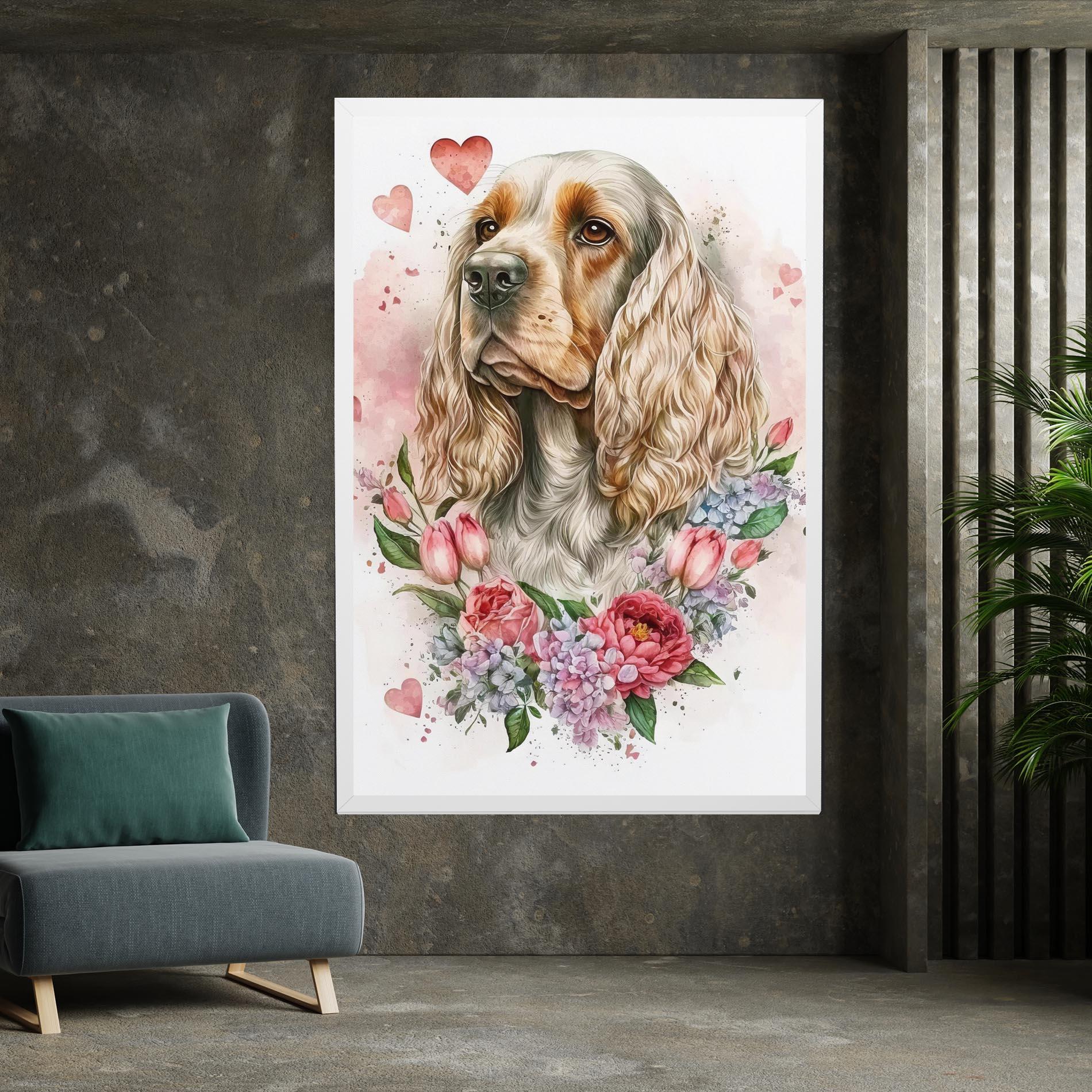 Картина на платно Cute Little Cocker mockup 7