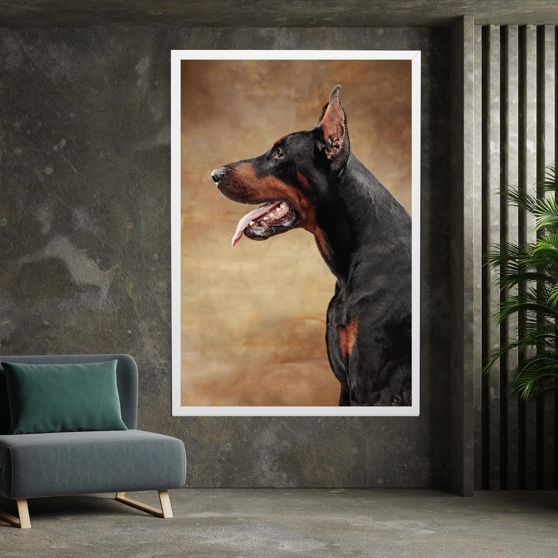 Картина на платно Doberman Pinscher mockup 7