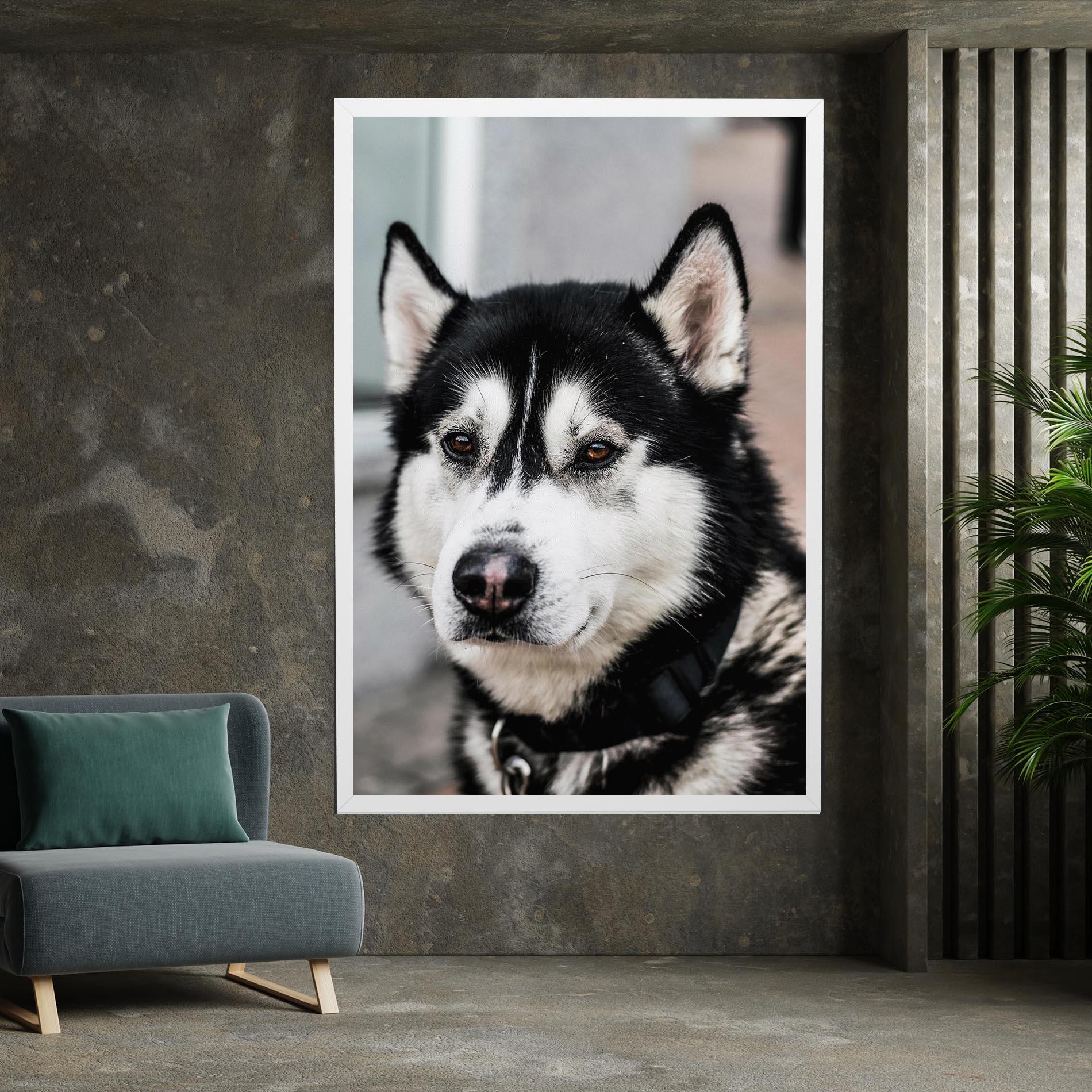 Картина на платно Husky Dog mockup 7