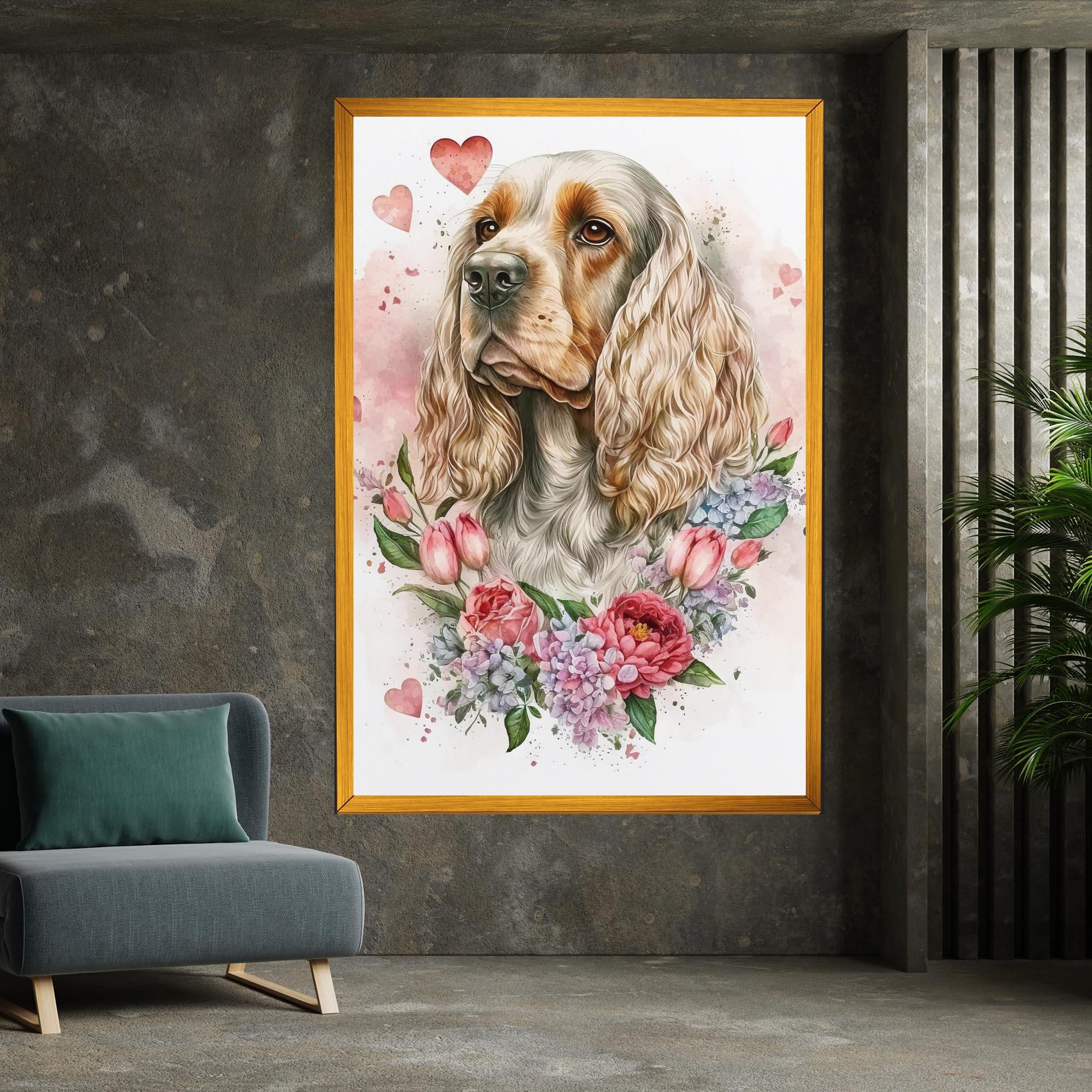 Картина на платно Cute Little Cocker mockup 7