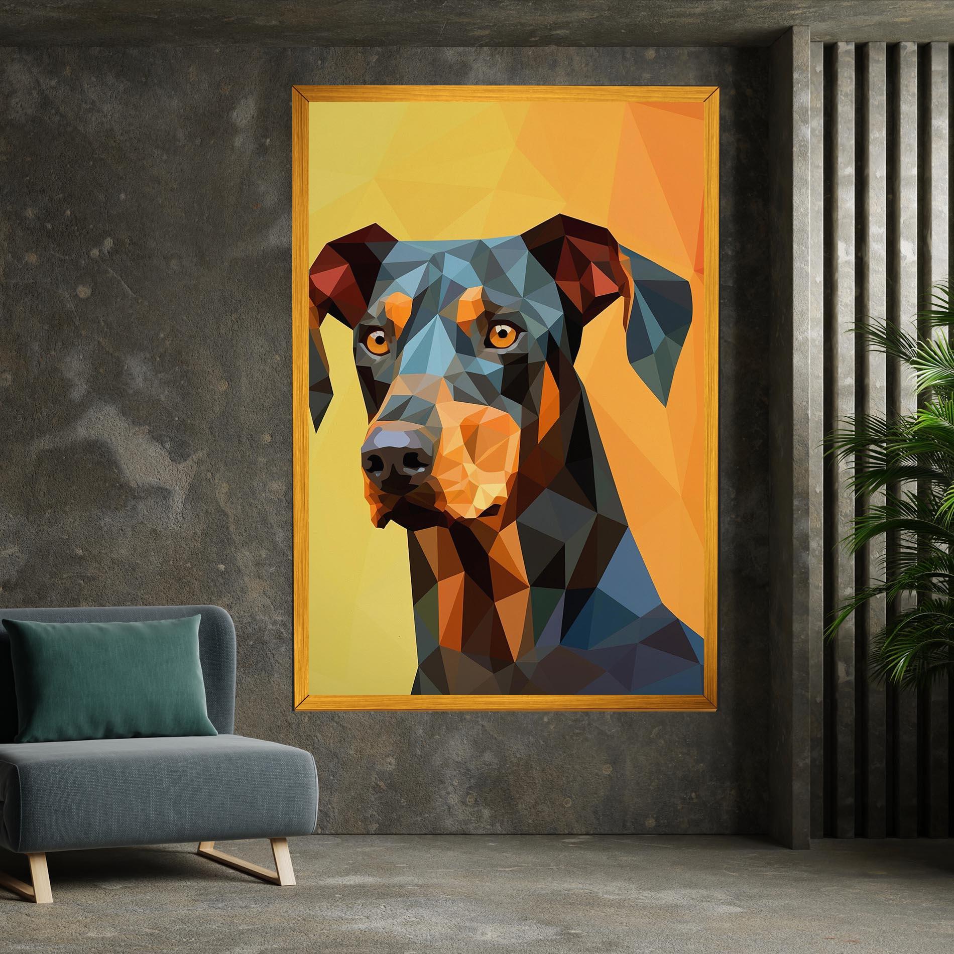Картина на платно Digital Art Dog mockup 7