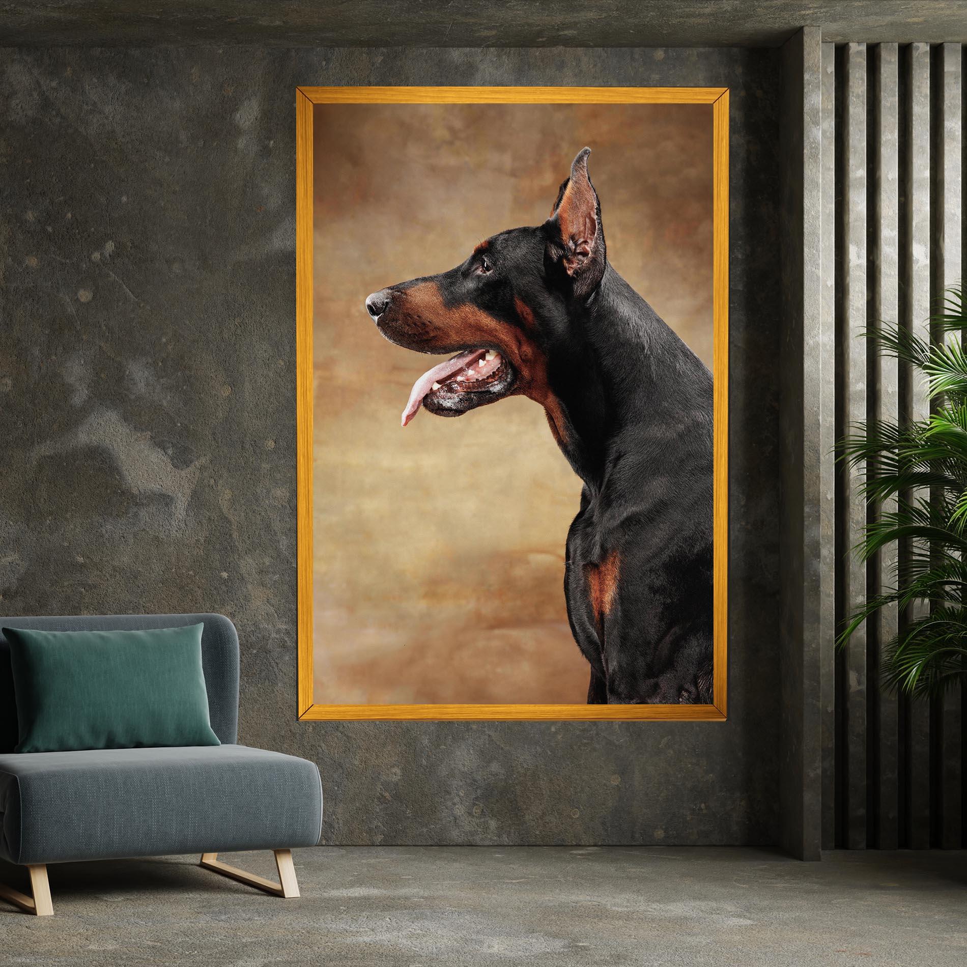 Картина на платно Doberman Pinscher mockup 7
