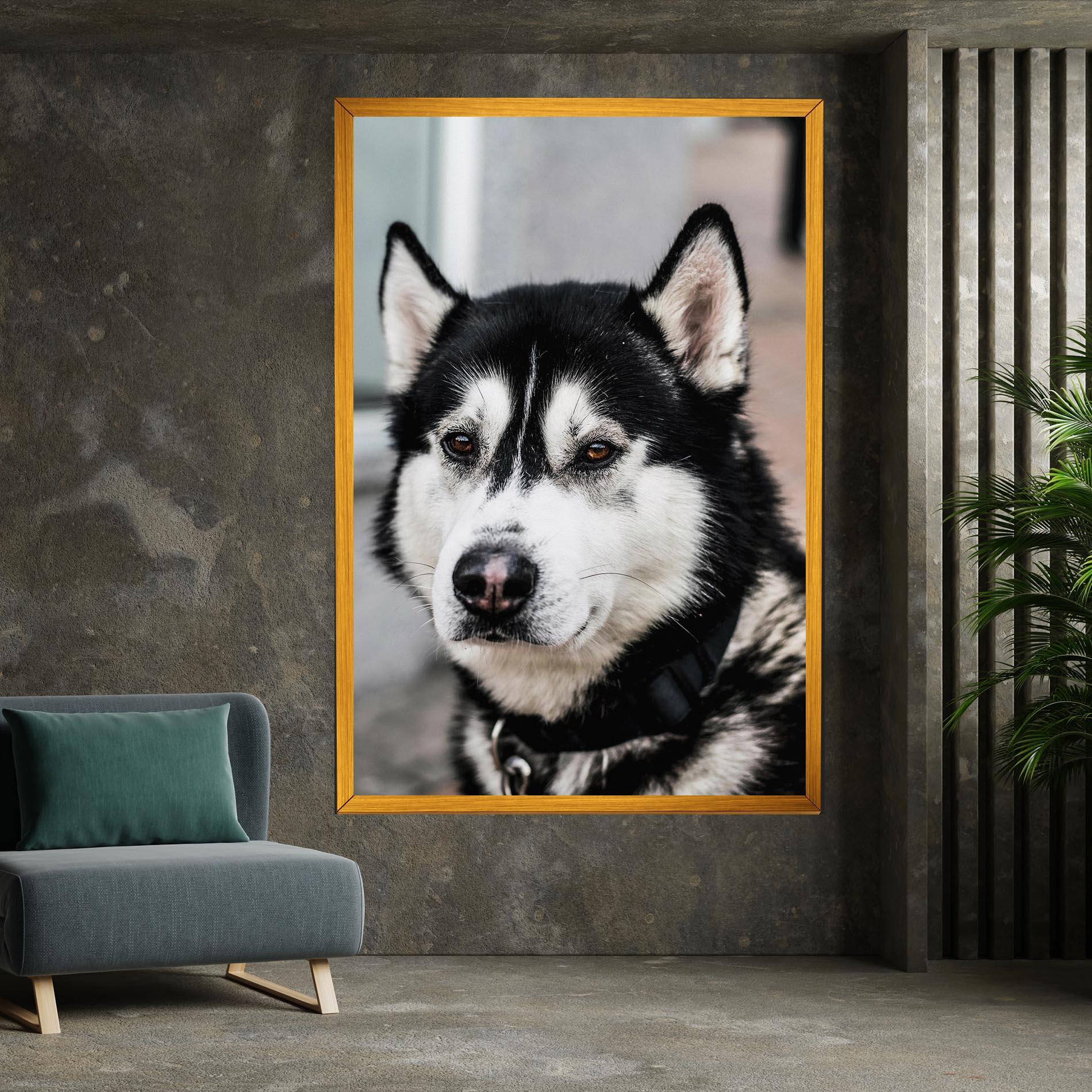 Картина на платно Husky Dog mockup 7