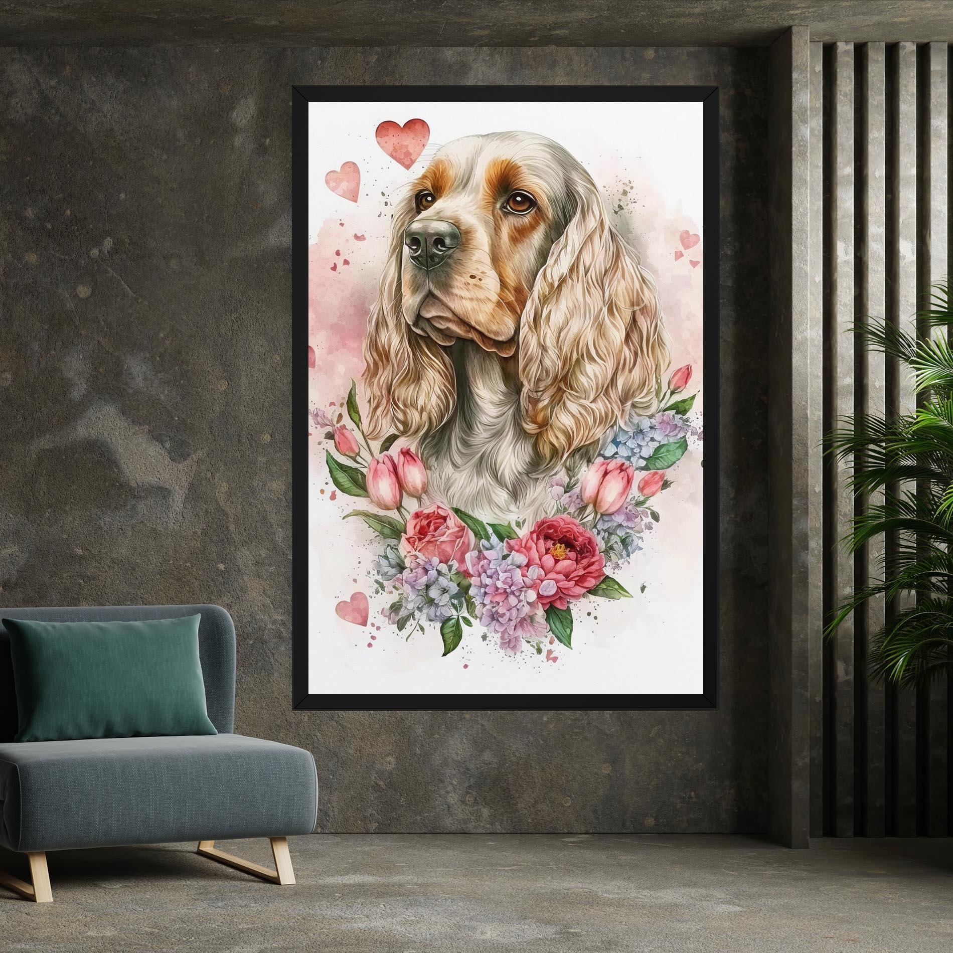 Картина на платно Cute Little Cocker mockup 7