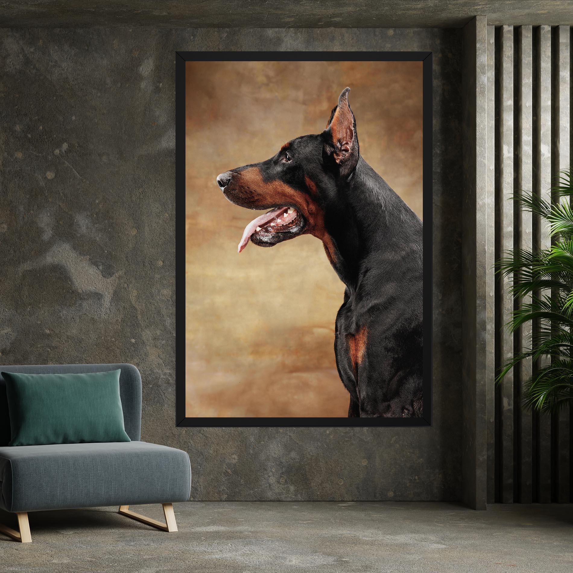Картина на платно Doberman Pinscher mockup 7