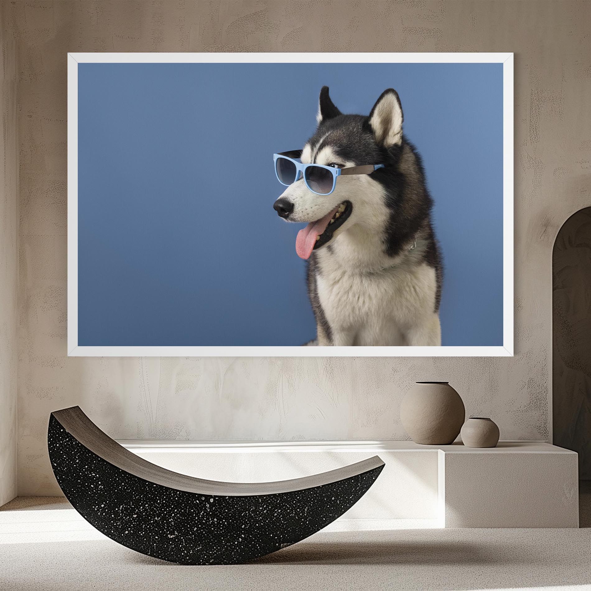 Blue Glasses Dog mockup 8