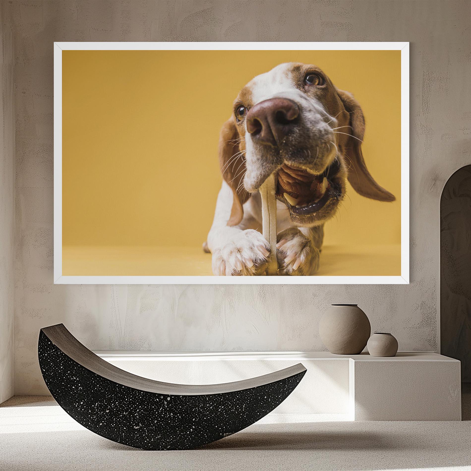 Картина на платно Dog Eating Bone mockup 8