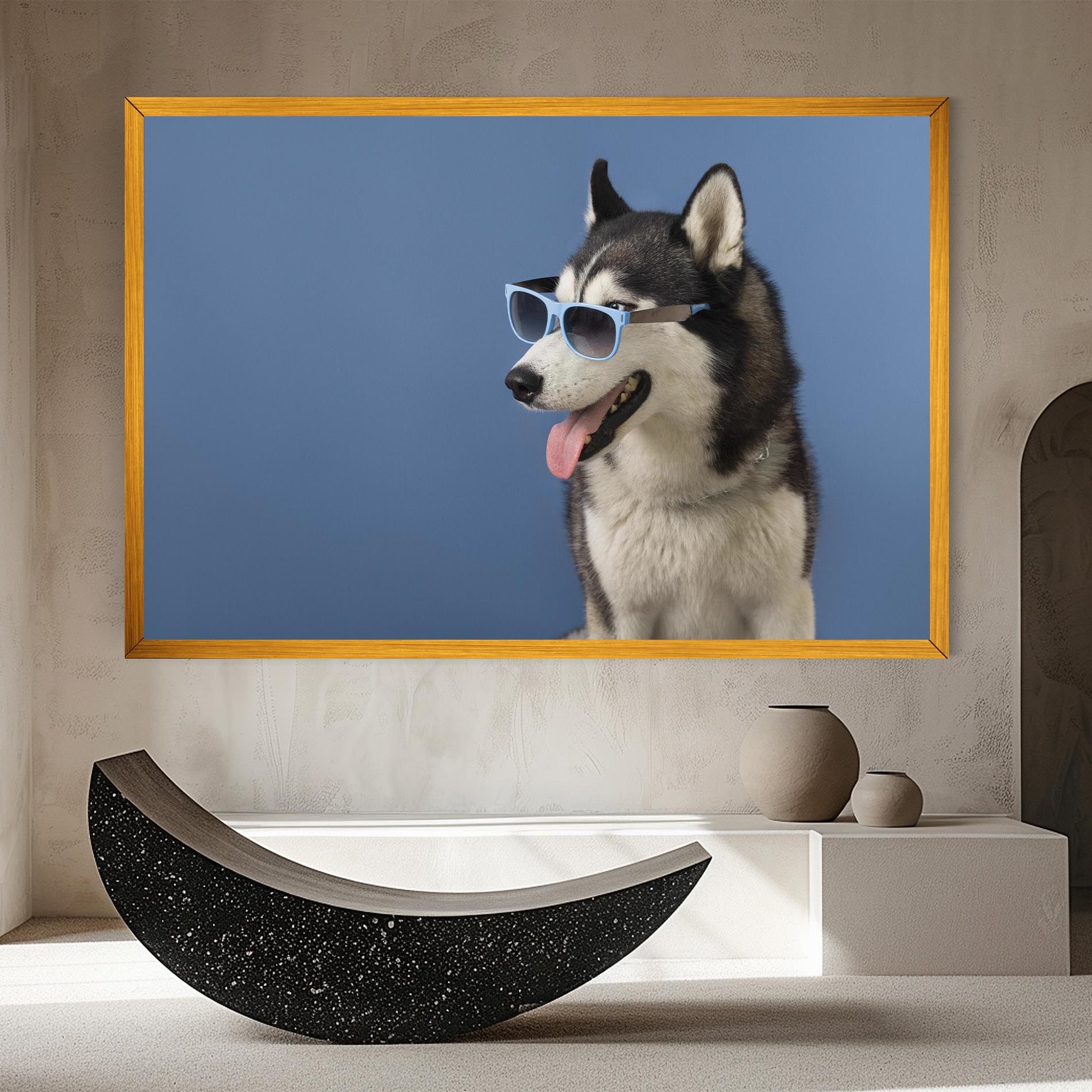 Blue Glasses Dog mockup 8