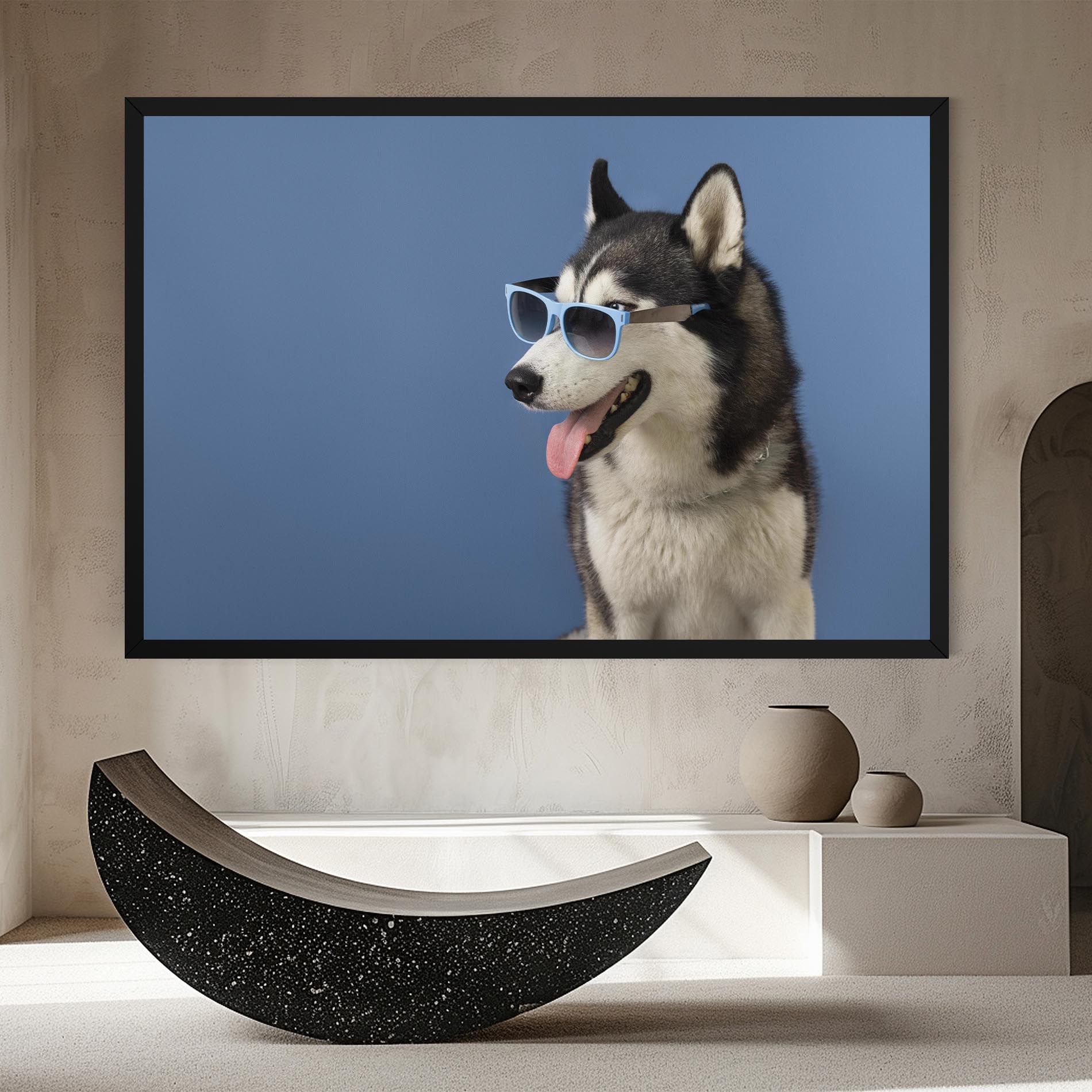 Blue Glasses Dog mockup 8