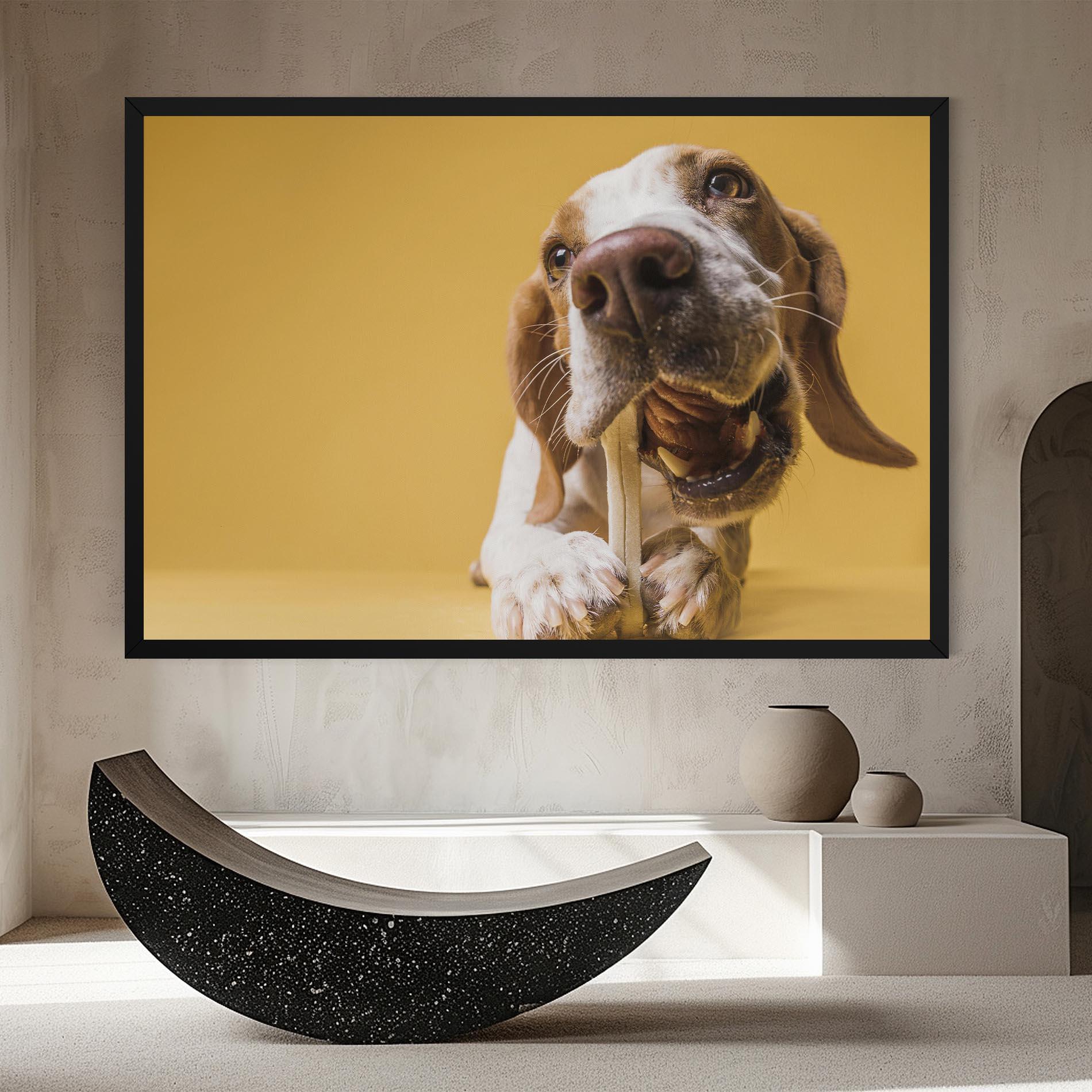 Картина на платно Dog Eating Bone mockup 8