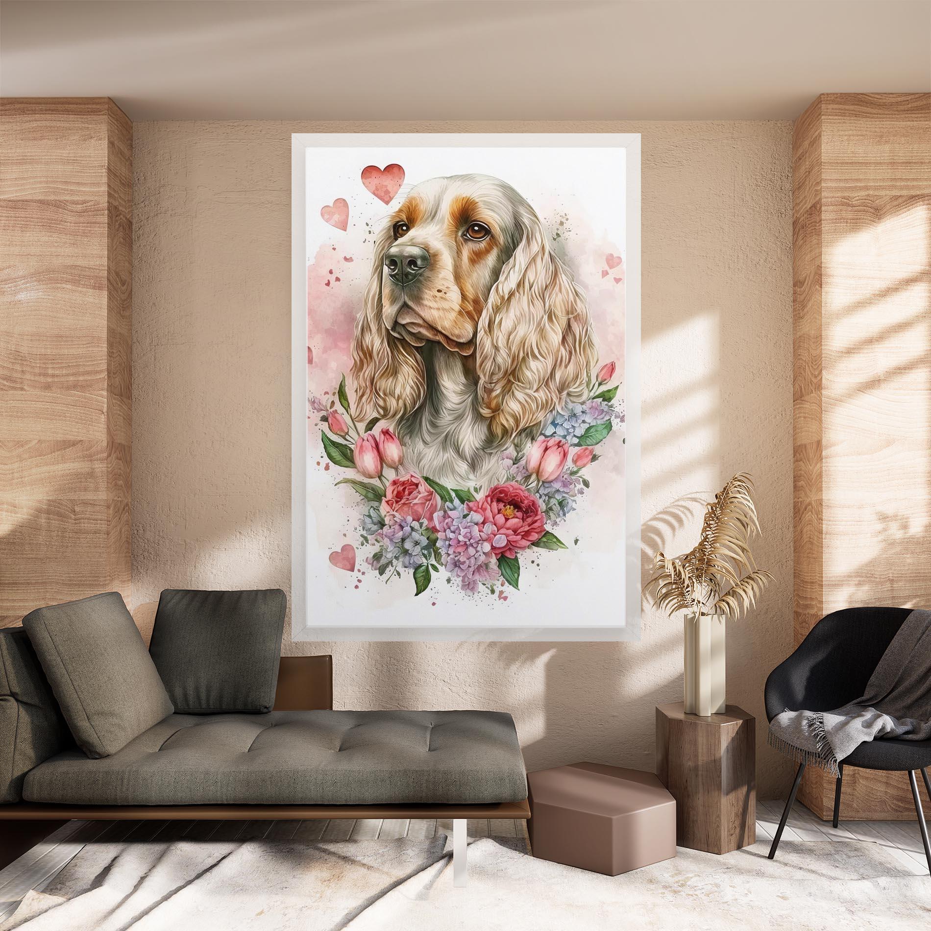 Картина на платно Cute Little Cocker mockup 8