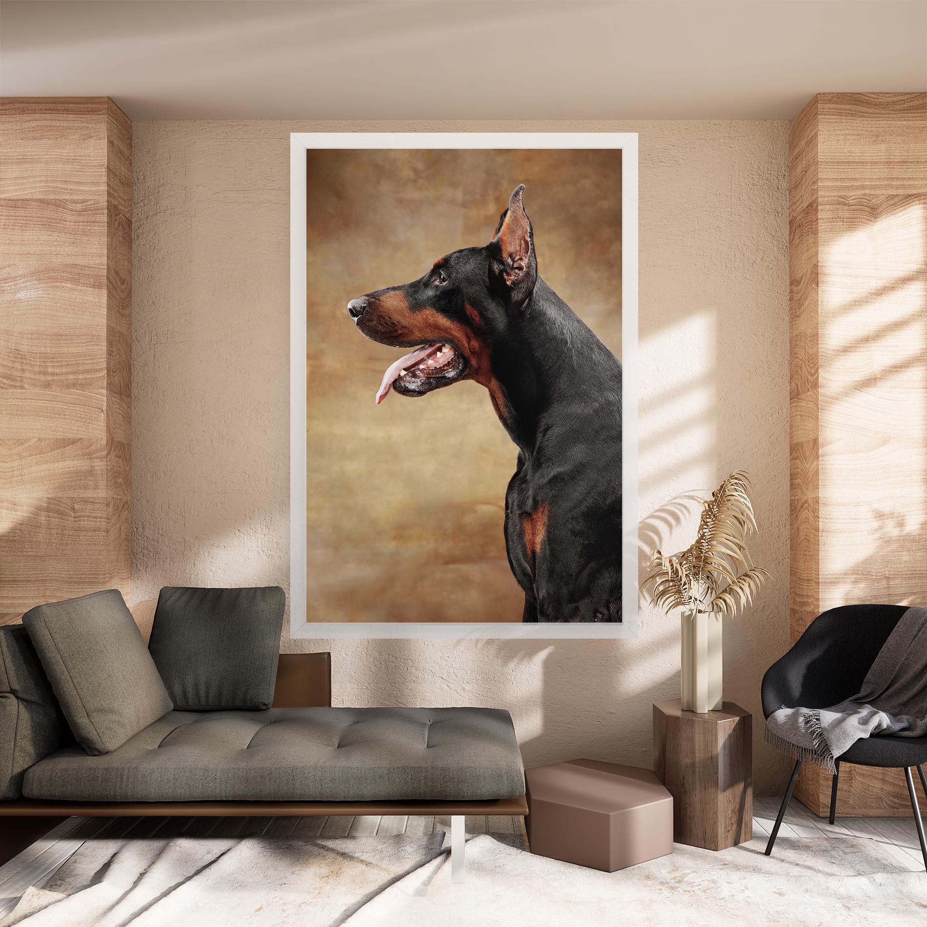 Картина на платно Doberman Pinscher mockup 8